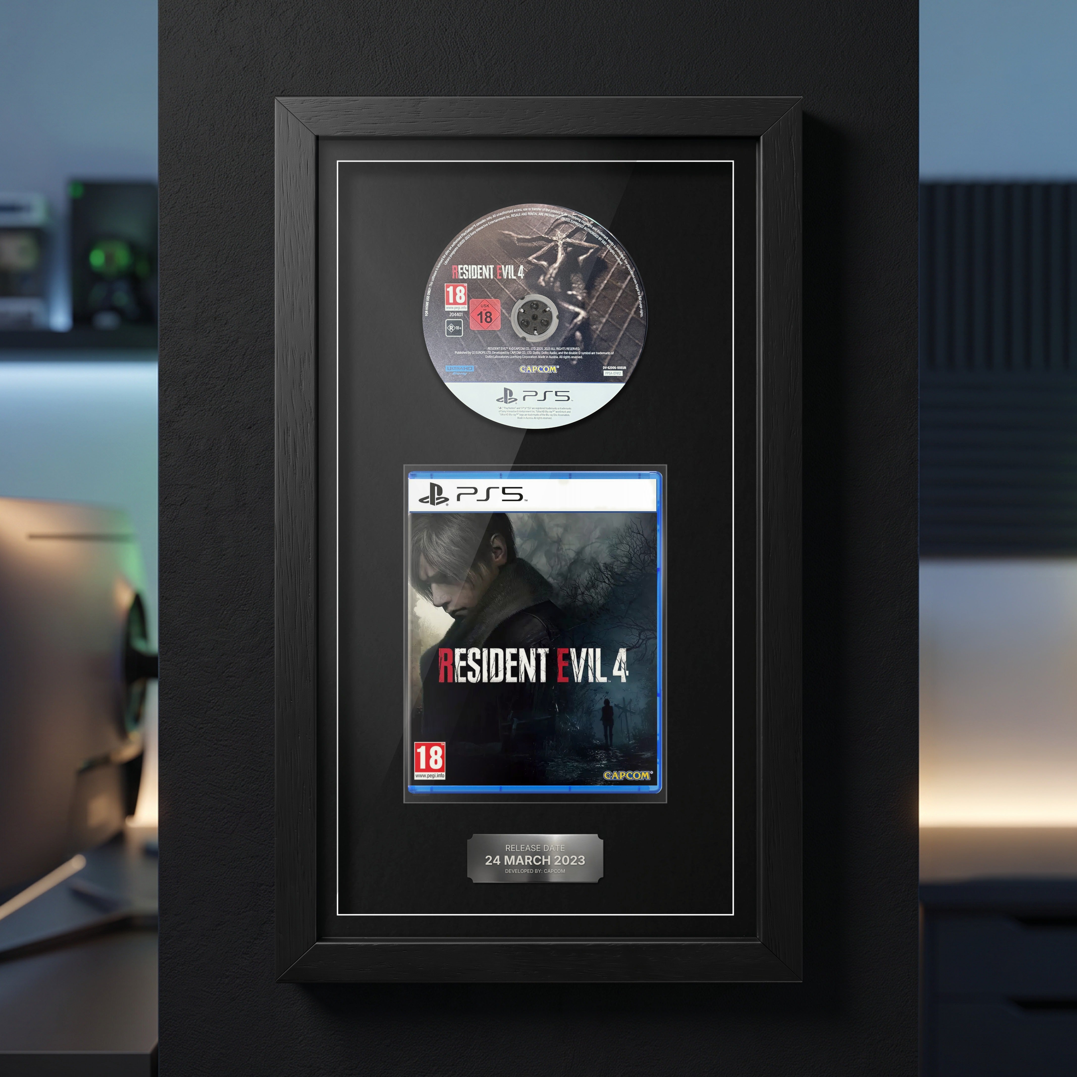 Resident Evil 4 PS5 Exhibition Range frame on display