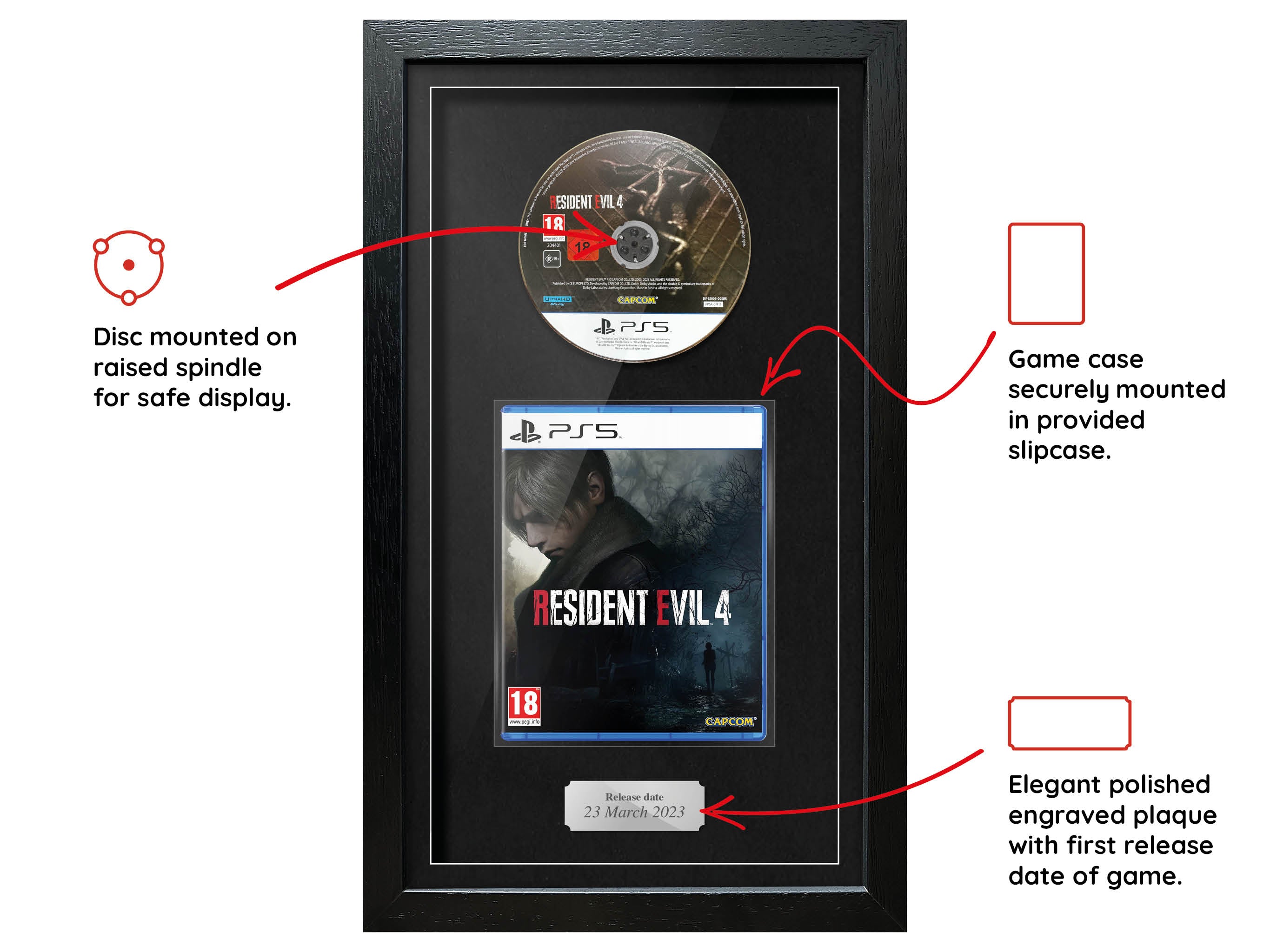 Resident Evil 4 (PS5) Exhibition Range Framed Game - Frame-A-Game