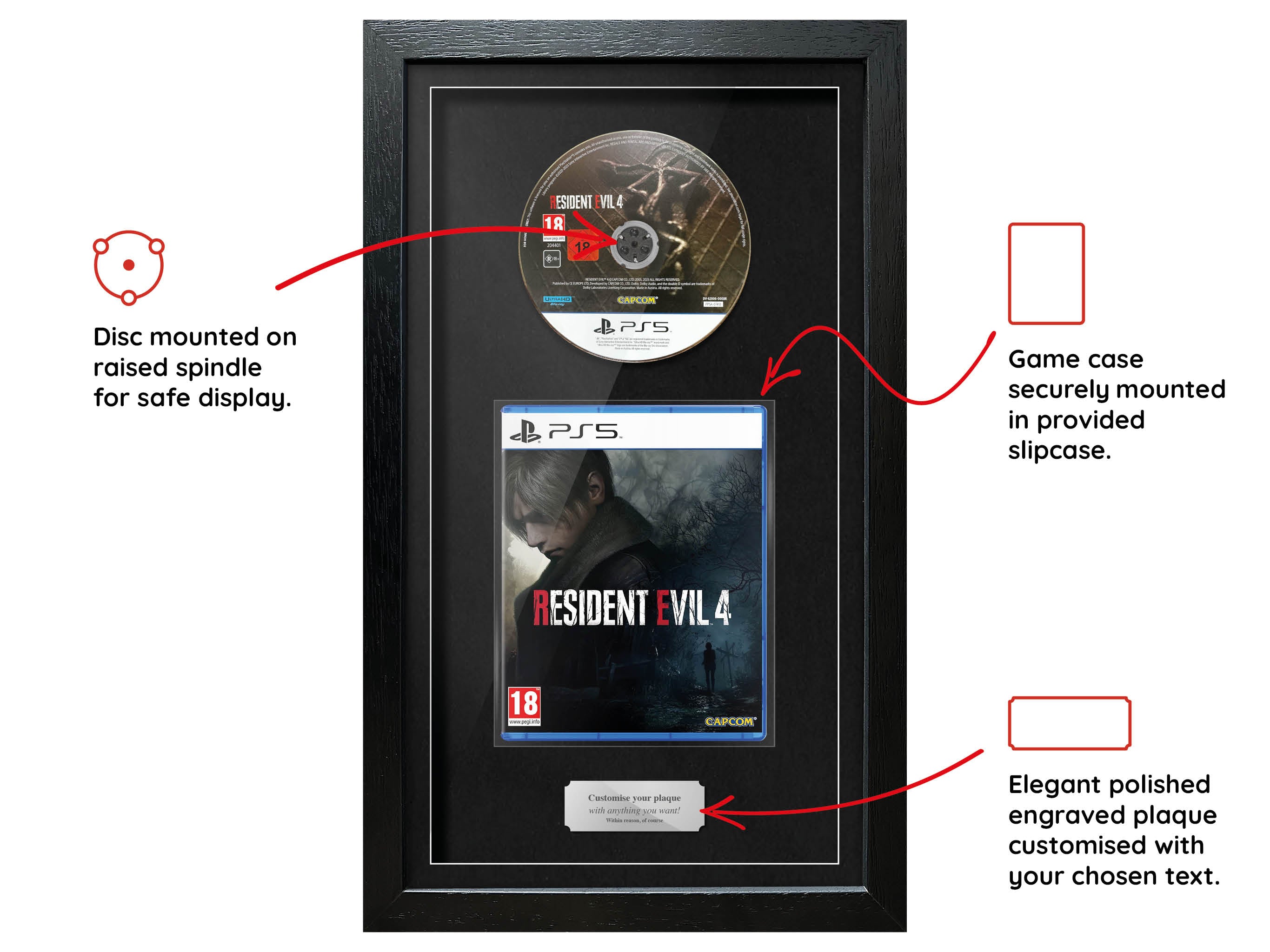 Resident Evil 4 (PS5) Exhibition Range Framed Game - Frame-A-Game