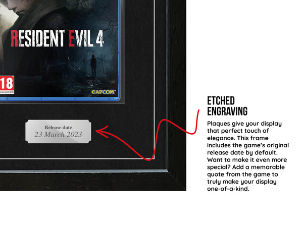 Resident Evil 4 (PS5) Exhibition Range Framed Game - Frame-A-Game