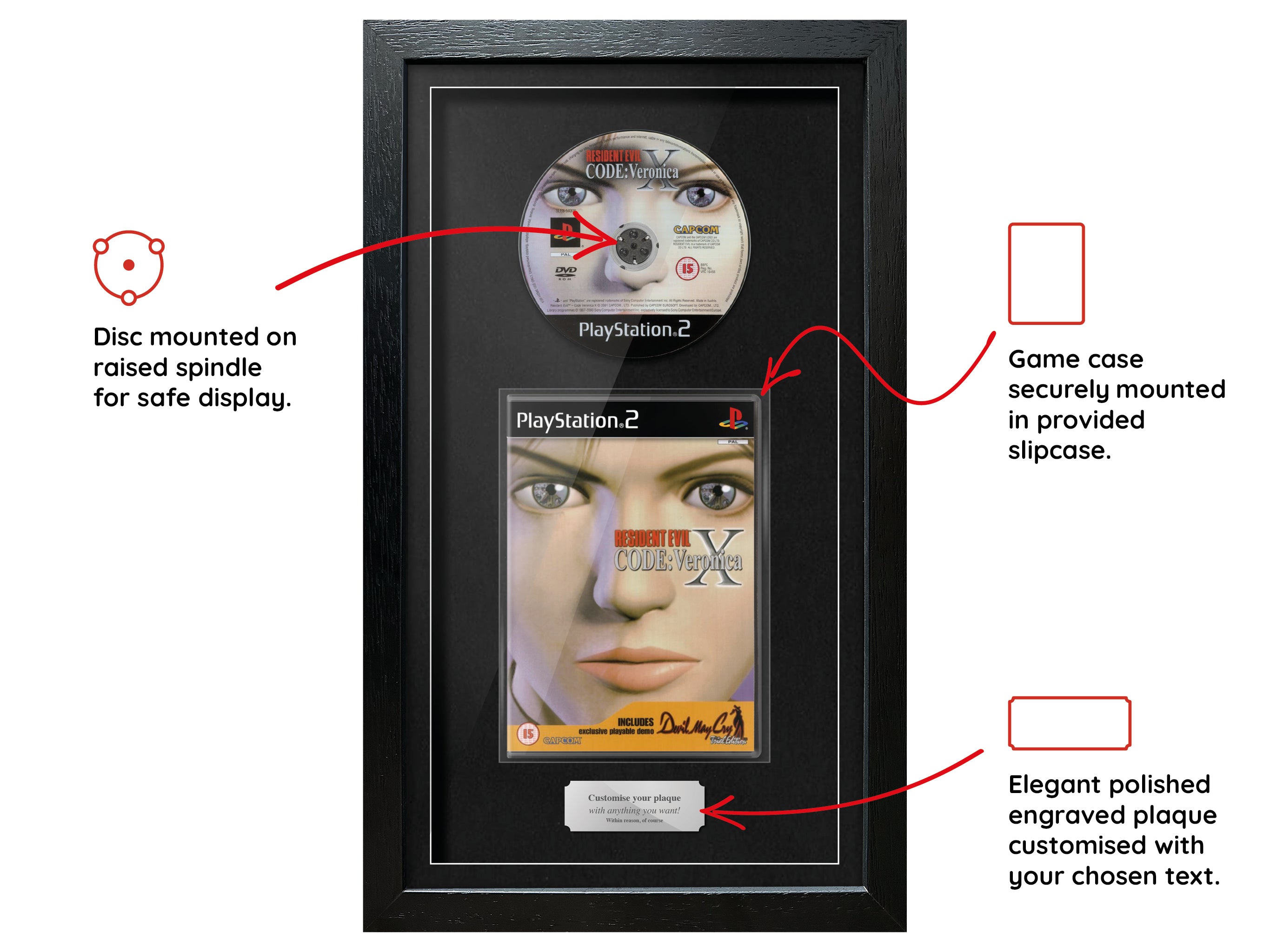 Resident Evil Code: Veronica X (PS2) Exhibition Range Framed Game - Frame-A-Game