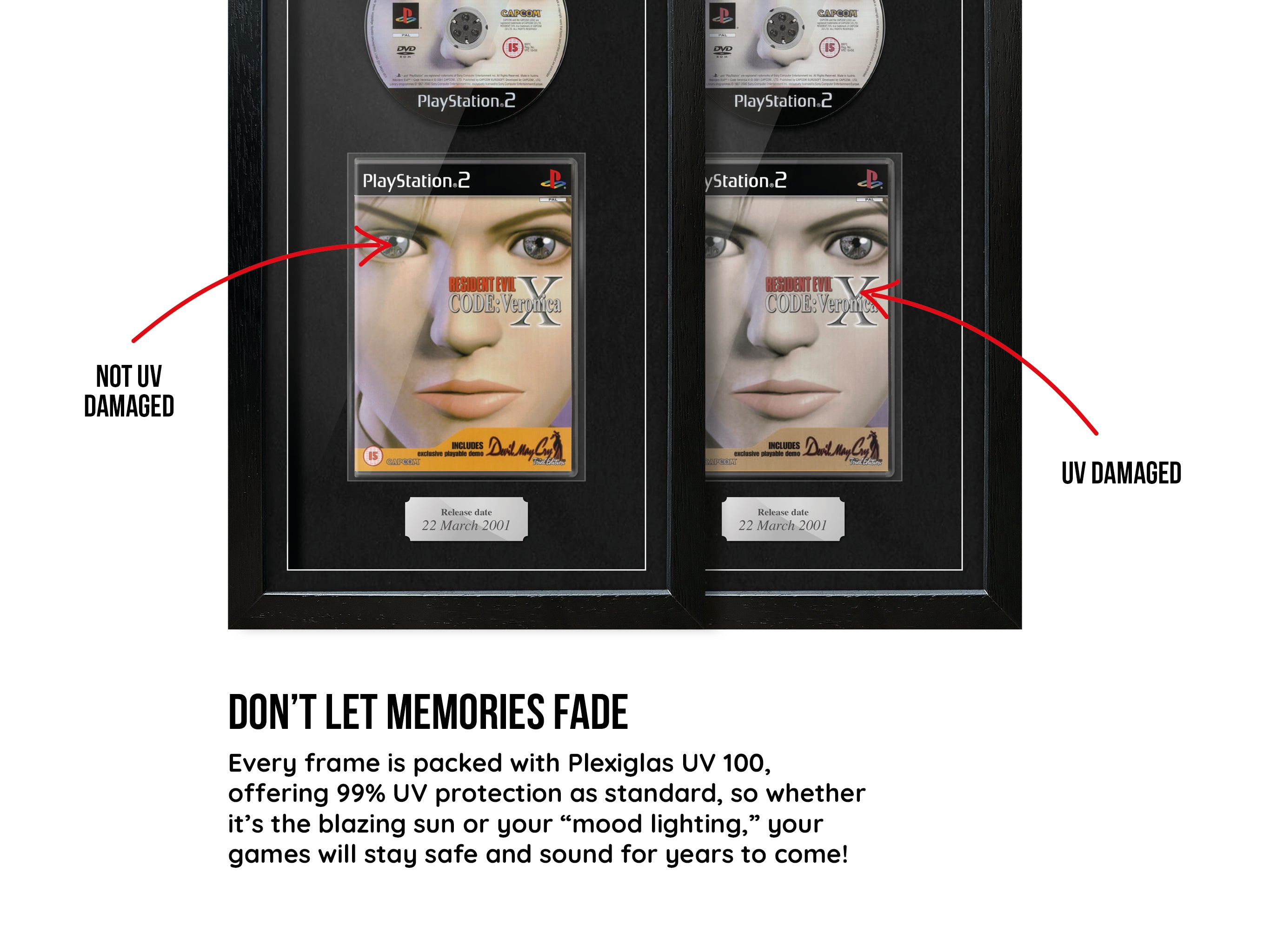 Resident Evil Code: Veronica X (PS2) Exhibition Range Framed Game - Frame-A-Game