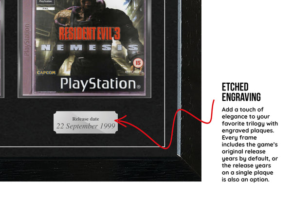 The Resident Evil Trilogy (PS1) Exhibition Range Framed Games - Frame-A-Game