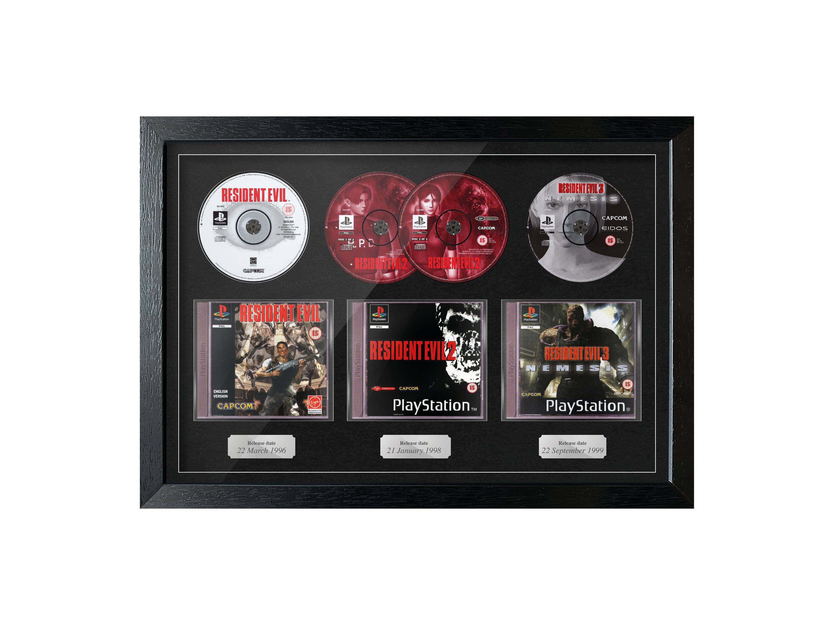 The Resident Evil Trilogy (PS1) Exhibition Range Framed Games - Frame-A-Game