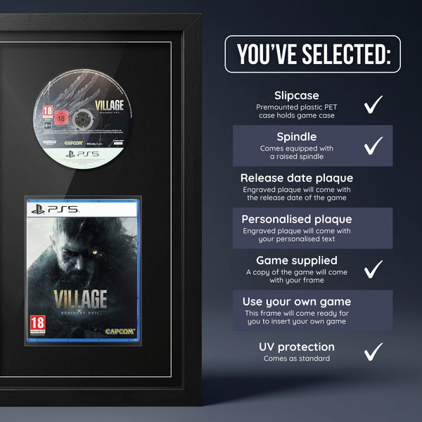 Resident Evil Village PS5 frame, game supplied with no plaque