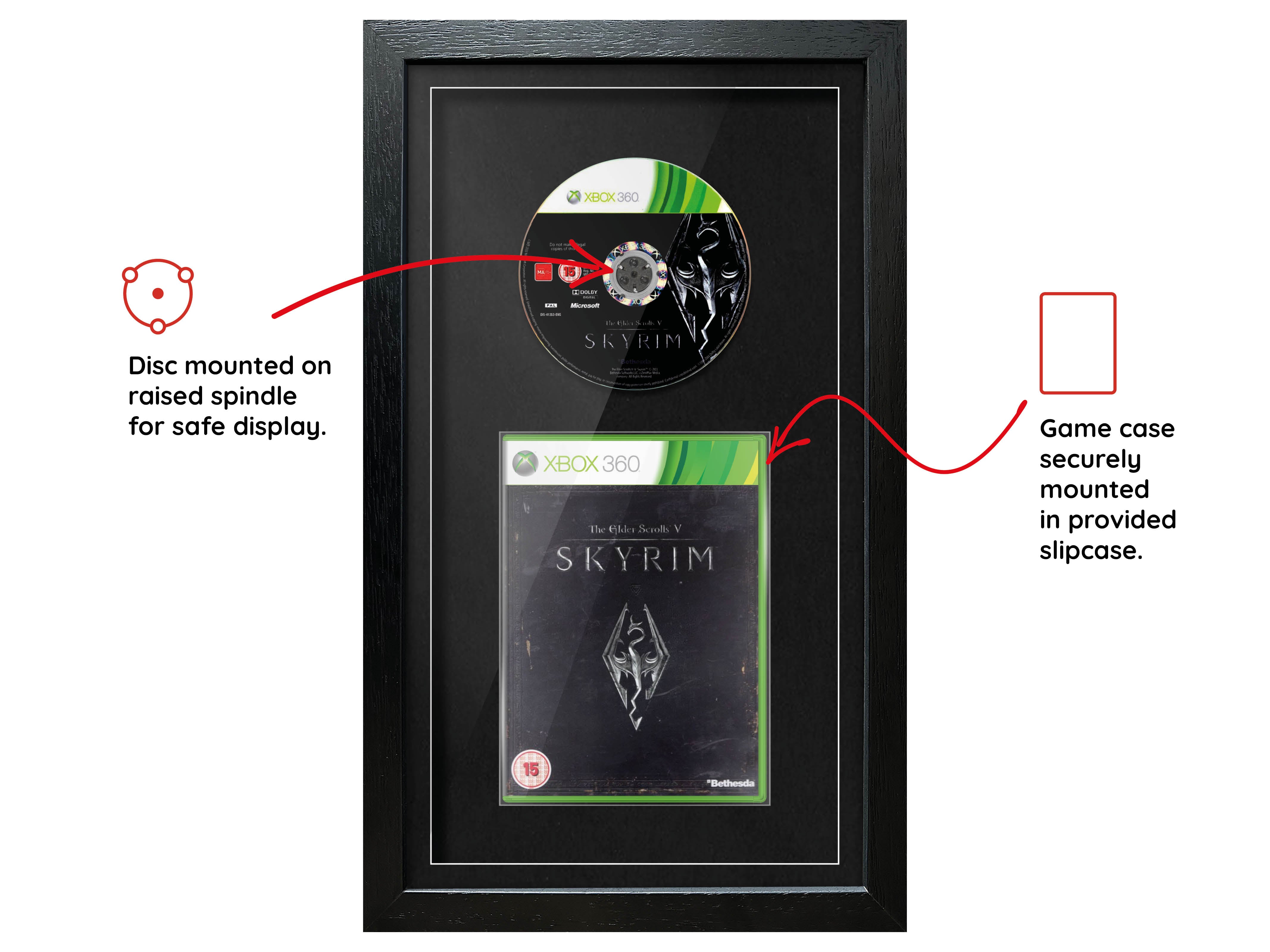 The Elder Scrolls V: Skyrim (Xbox 360) Exhibition Range Framed Game - Frame-A-Game