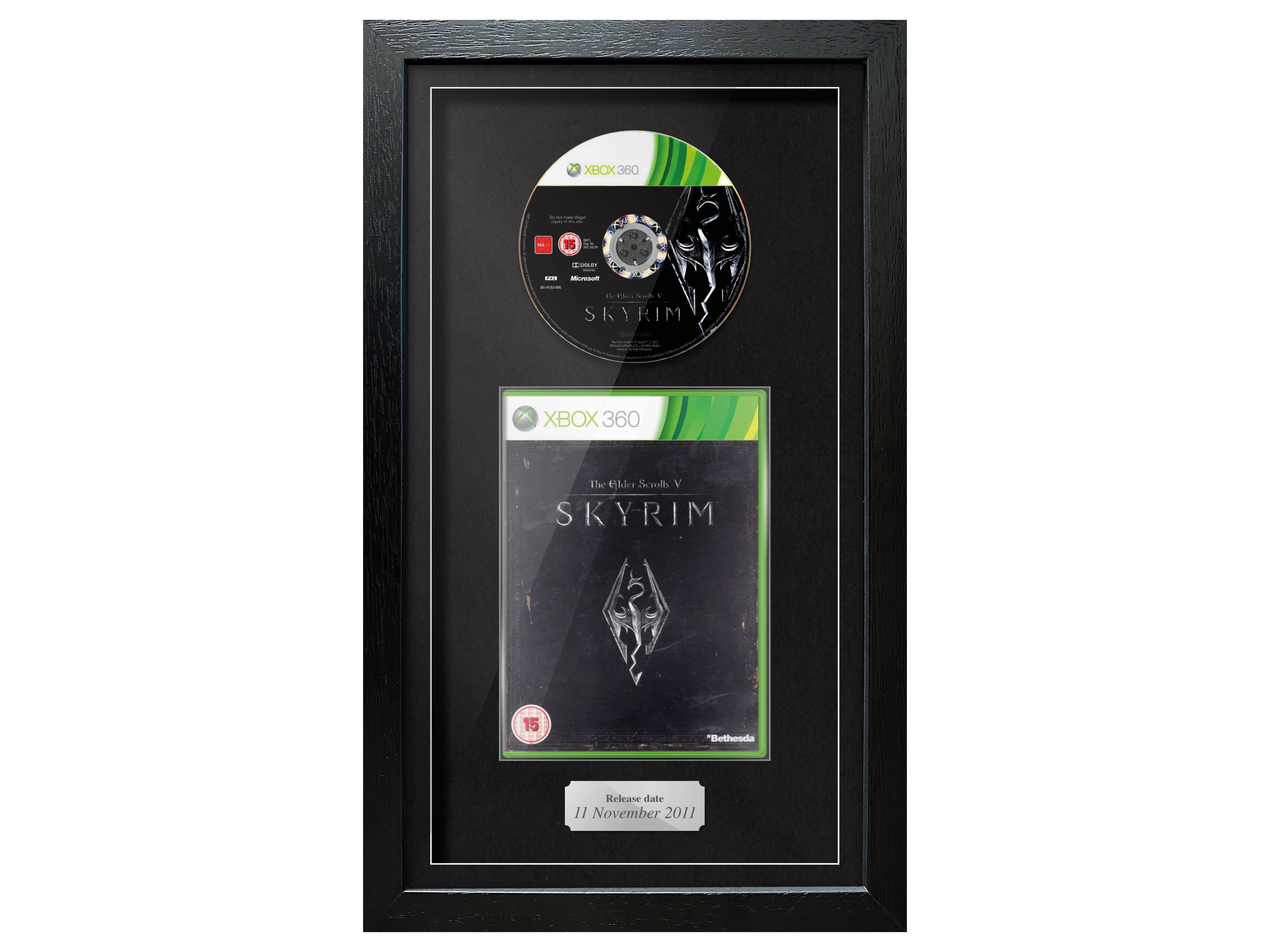 The Elder Scrolls V: Skyrim (Xbox 360) Exhibition Range Framed Game - Frame-A-Game