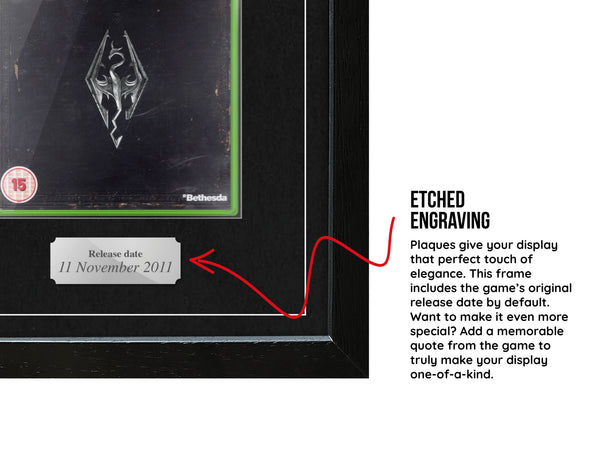 The Elder Scrolls V: Skyrim (Xbox 360) Exhibition Range Framed Game - Frame-A-Game