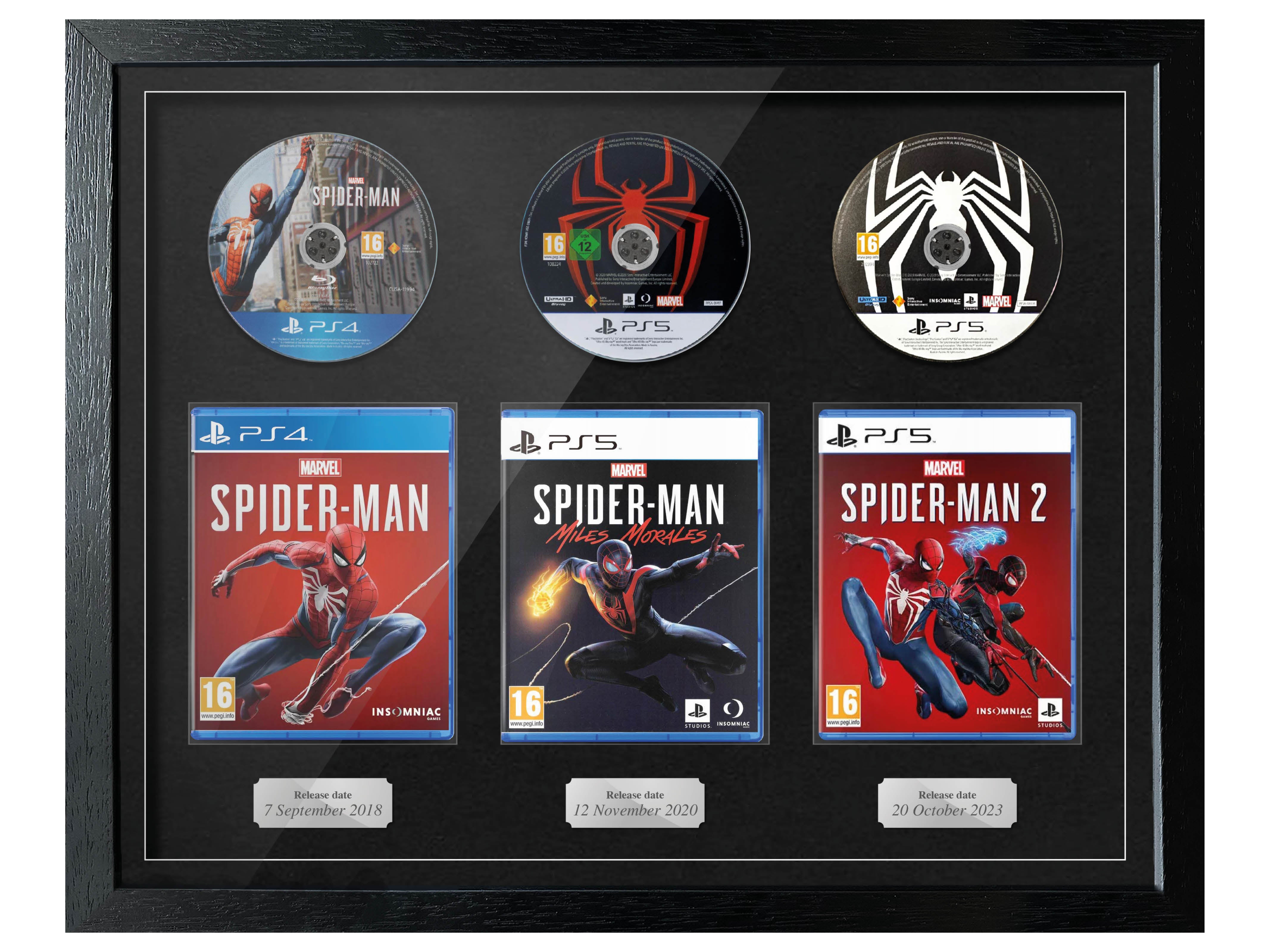 The Marvel Spider-Man Trilogy (PS4/PS5) Exhibition Range Framed Games - Frame-A-Game