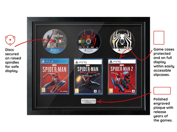 The Marvel Spider-Man Trilogy (PS4/PS5) Exhibition Range Framed Games - Frame-A-Game