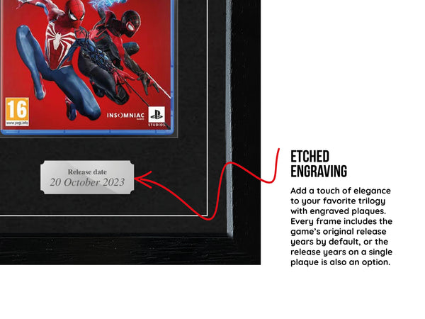 The Marvel Spider-Man Trilogy (PS4/PS5) Exhibition Range Framed Games - Frame-A-Game