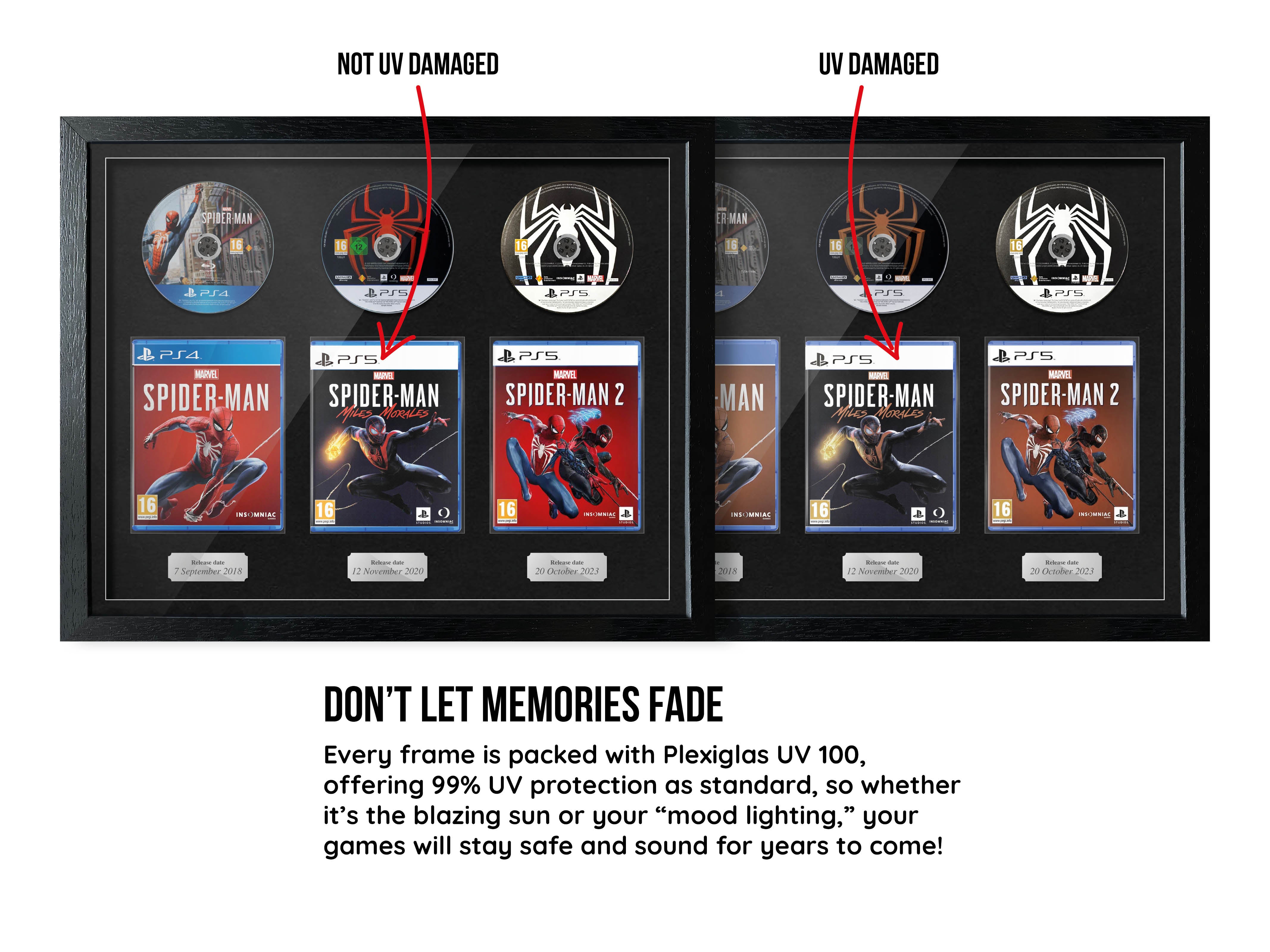 The Marvel Spider-Man Trilogy (PS4/PS5) Exhibition Range Framed Games - Frame-A-Game