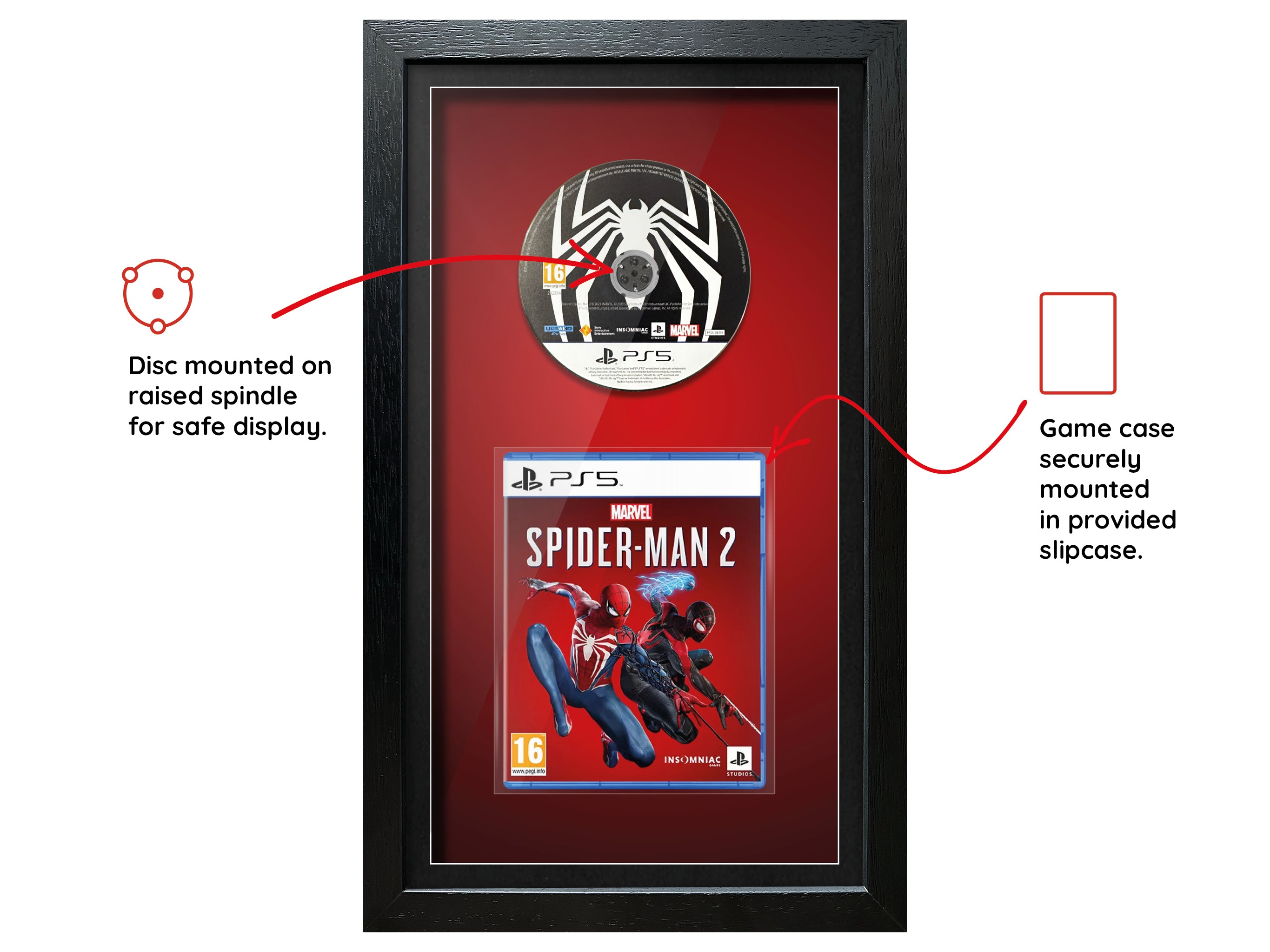Marvel's Spider-Man 2 (PS5) Inspired By Exhibition Range Framed Game - Frame-A-Game