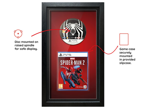 Marvel's Spider-Man 2 (PS5) Inspired By Exhibition Range Framed Game - Frame-A-Game