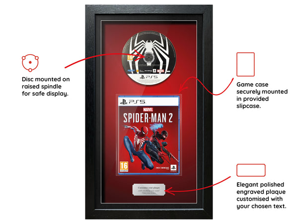 Marvel's Spider-Man 2 (PS5) Inspired By Exhibition Range Framed Game - Frame-A-Game