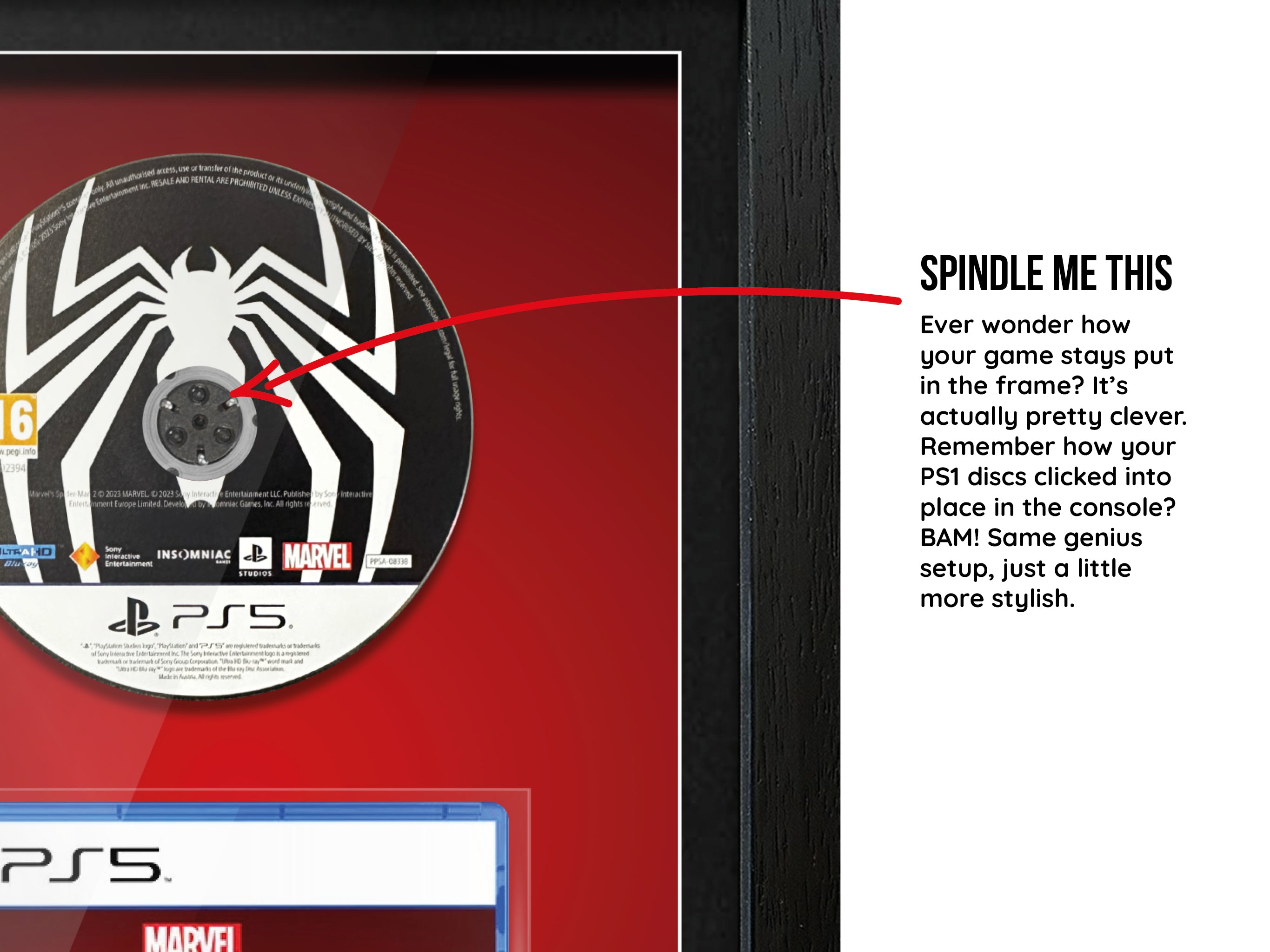 Marvel's Spider-Man 2 (PS5) Inspired By Exhibition Range Framed Game - Frame-A-Game