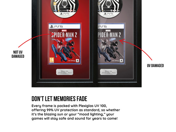 Marvel's Spider-Man 2 (PS5) Inspired By Exhibition Range Framed Game - Frame-A-Game