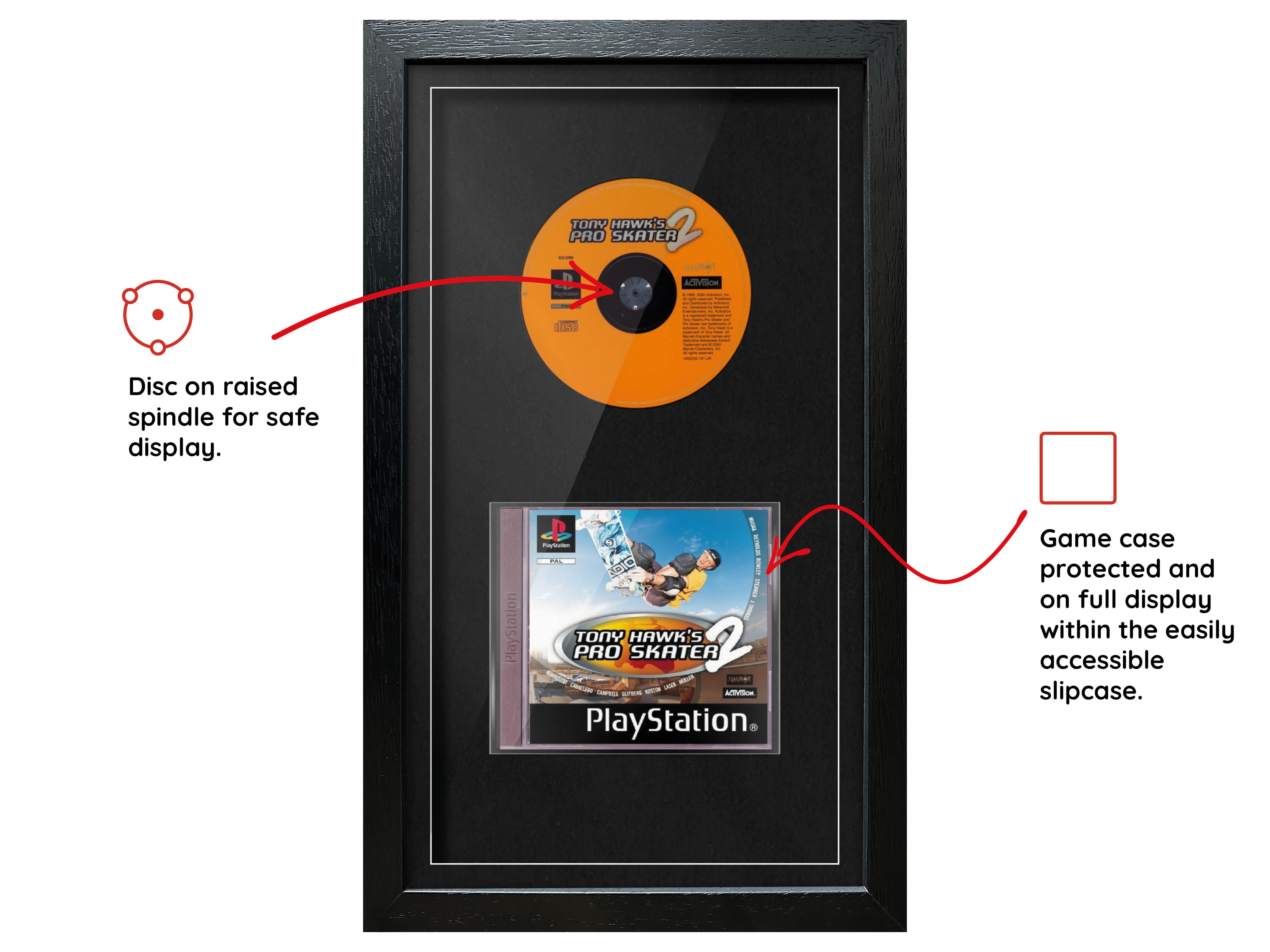 Tony Hawk's Pro Skater 2 (PS1) Exhibition Range Framed Game - Frame-A-Game