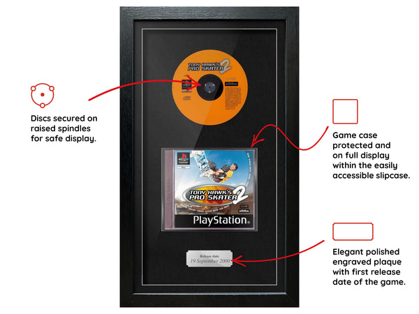 Tony Hawk's Pro Skater 2 (PS1) Exhibition Range Framed Game - Frame-A-Game