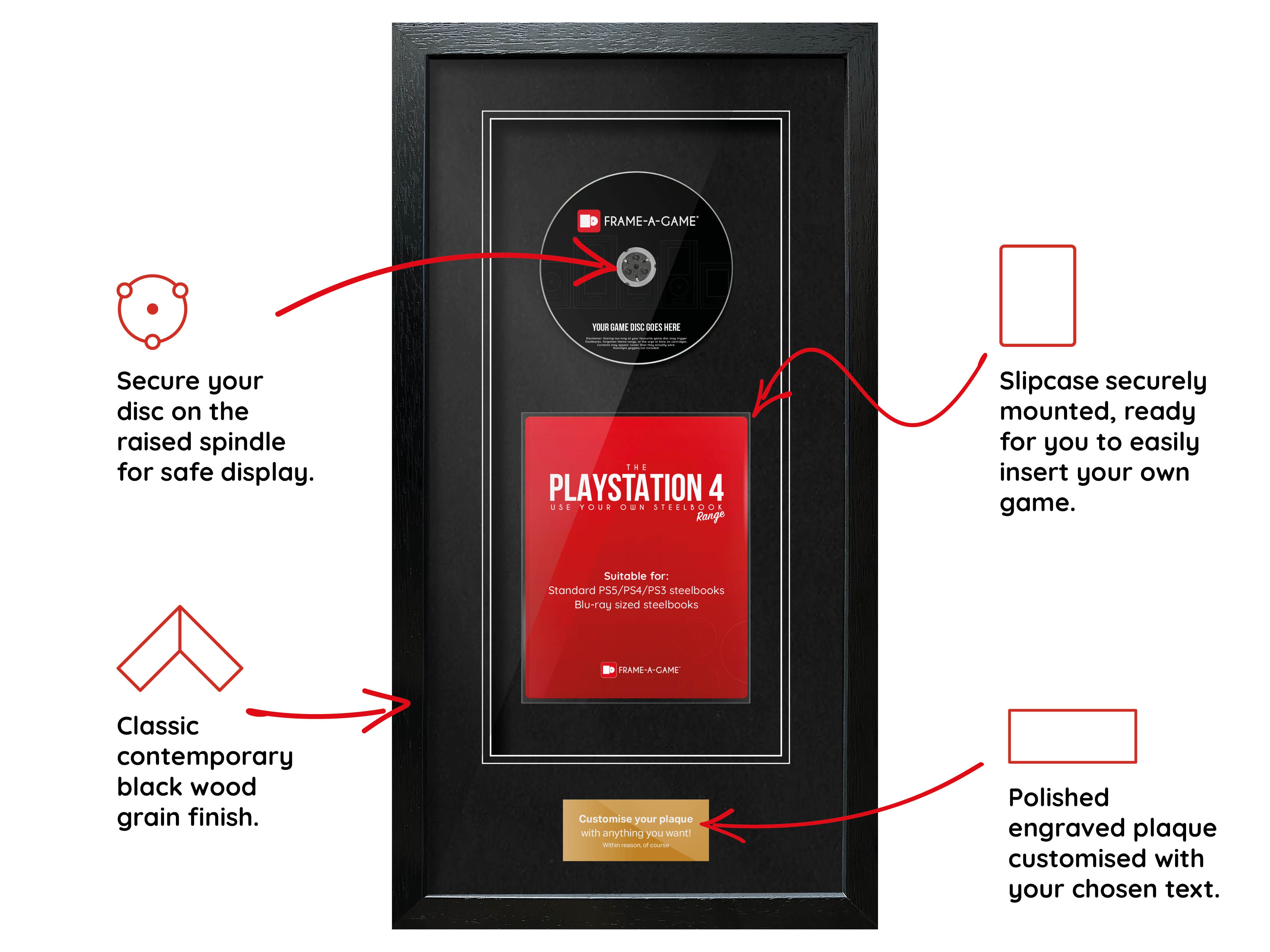 Use Your Own Steelbook (PS4) Elite Range Frame - Frame-A-Game