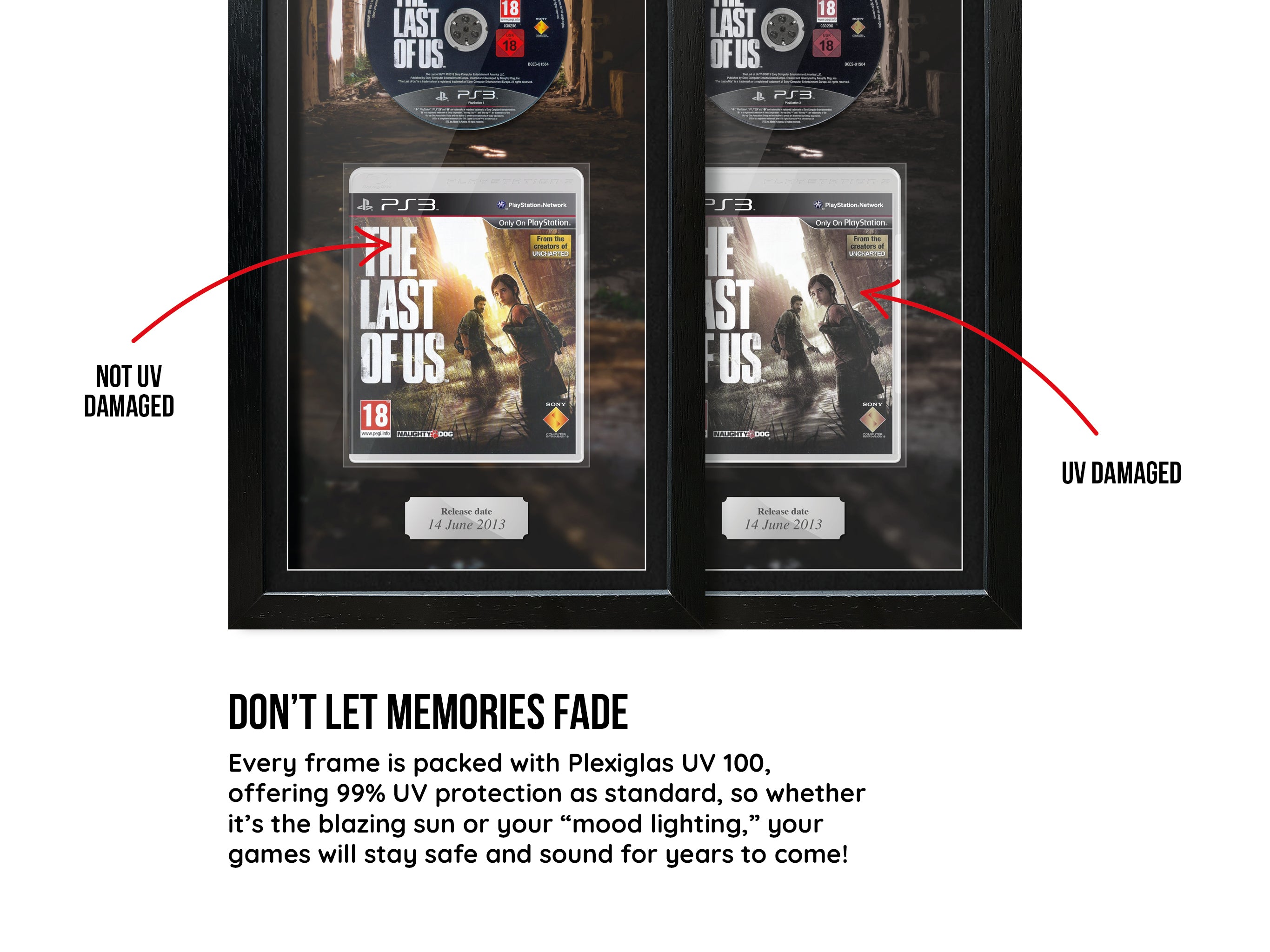 The Last of Us (PS3) Inspired By Exhibition Range Framed Game - Frame-A-Game