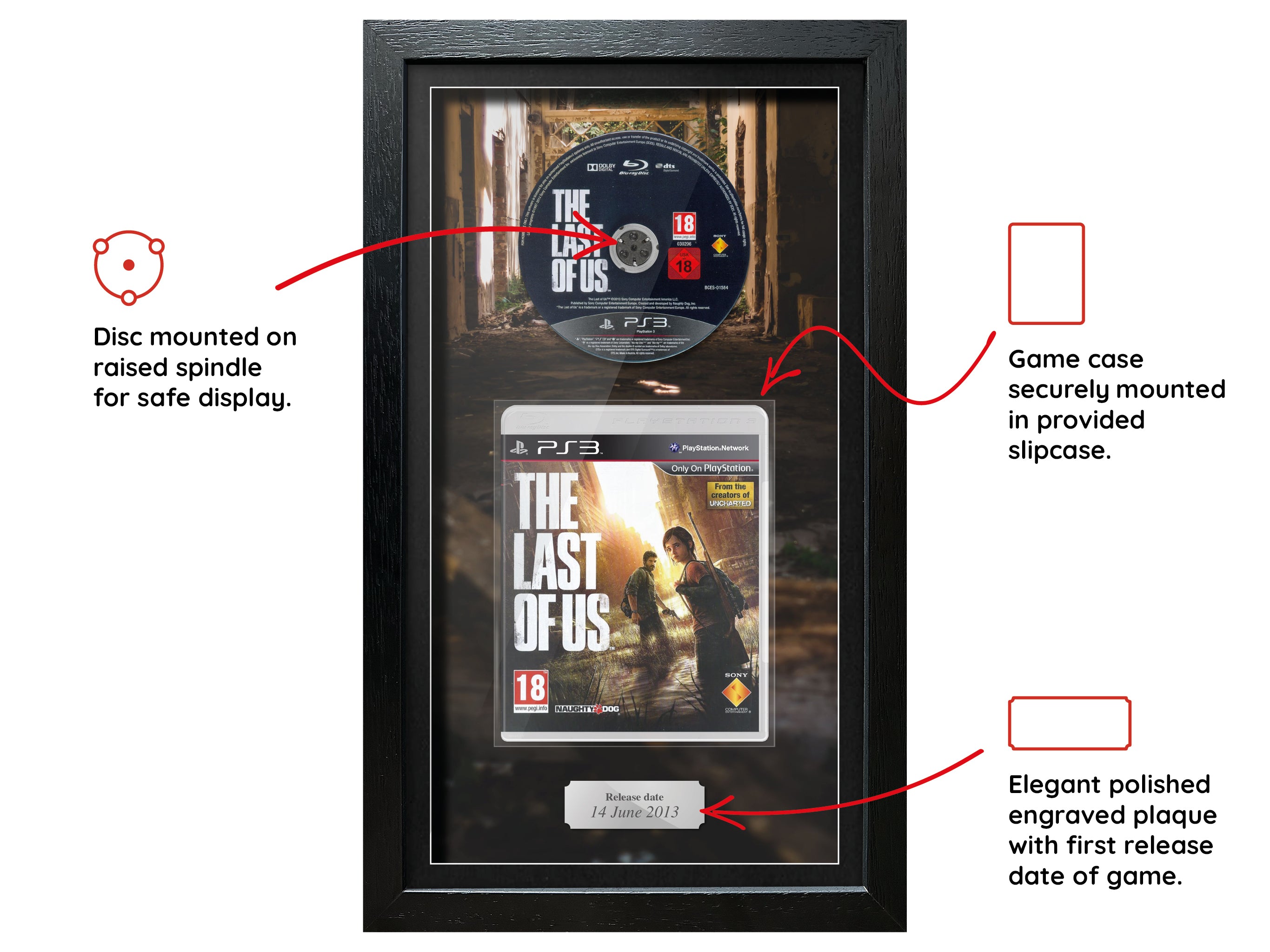 The Last of Us (PS3) Inspired By Exhibition Range Framed Game - Frame-A-Game