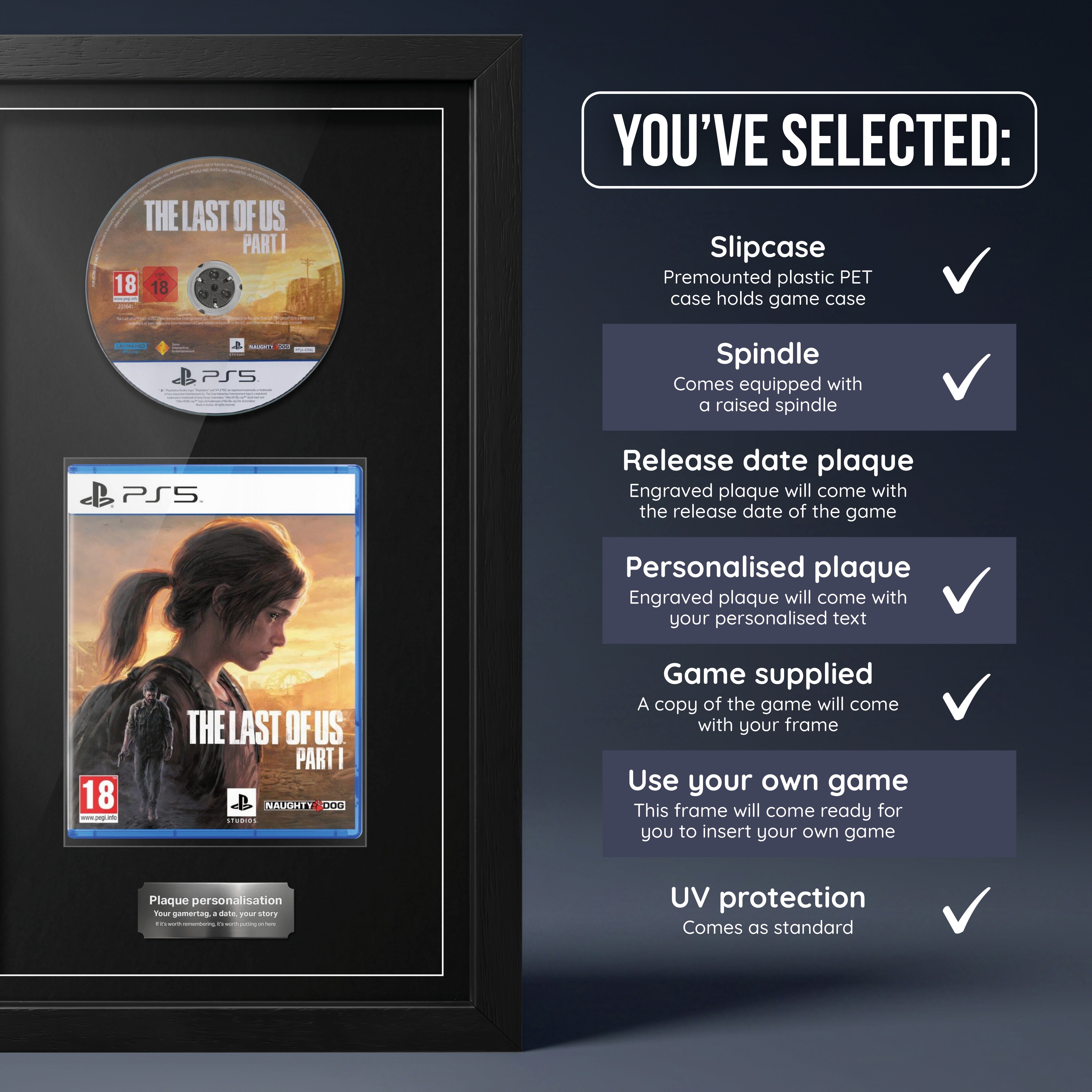The Last of Us : Part I (PS5) Jeu encadré de la gamme Exhibition Range