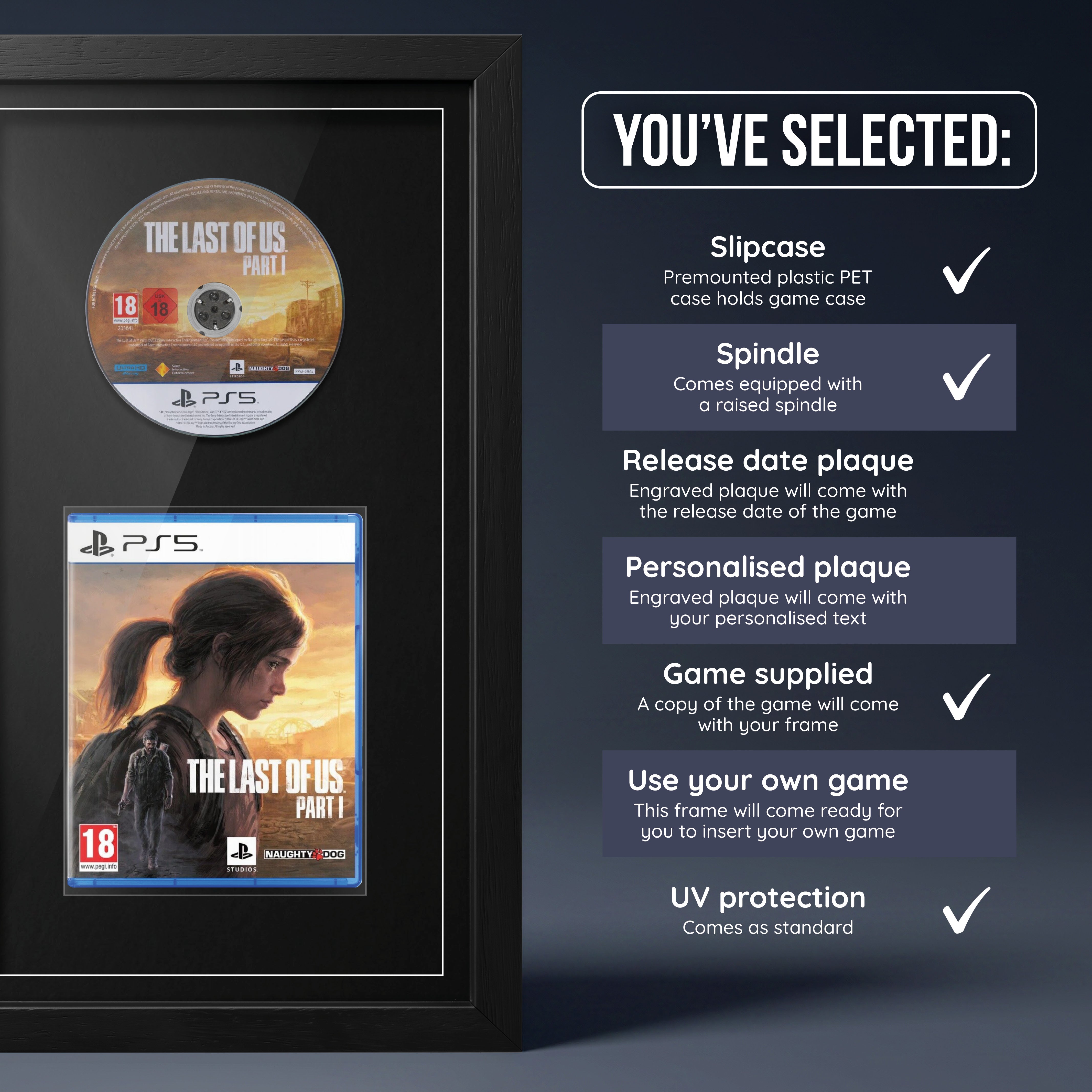 The Last of Us : Part I (PS5) Jeu encadré de la gamme Exhibition Range