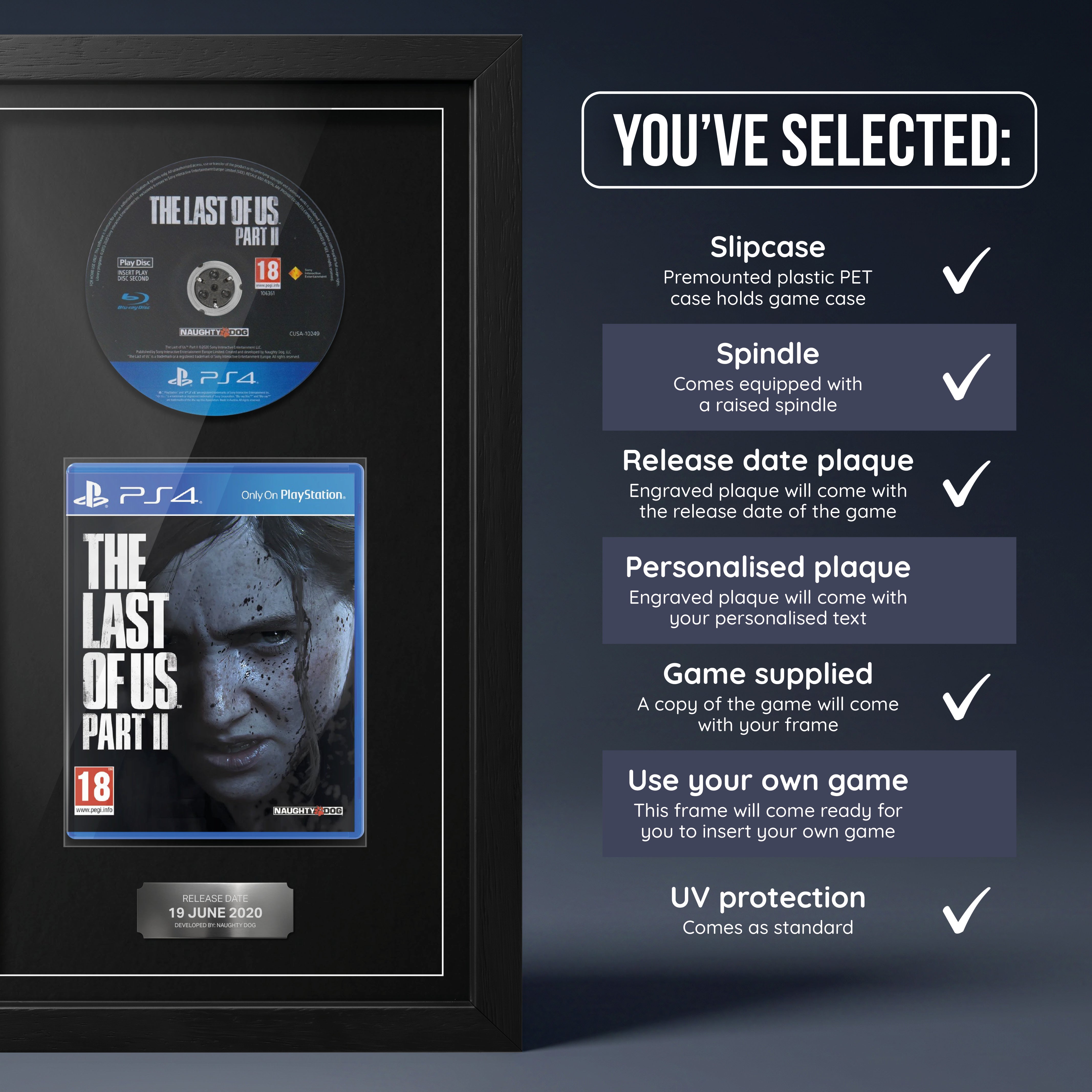 The Last of Us : Part II (PS4) Jeu encadré de la gamme Exhibition Range
