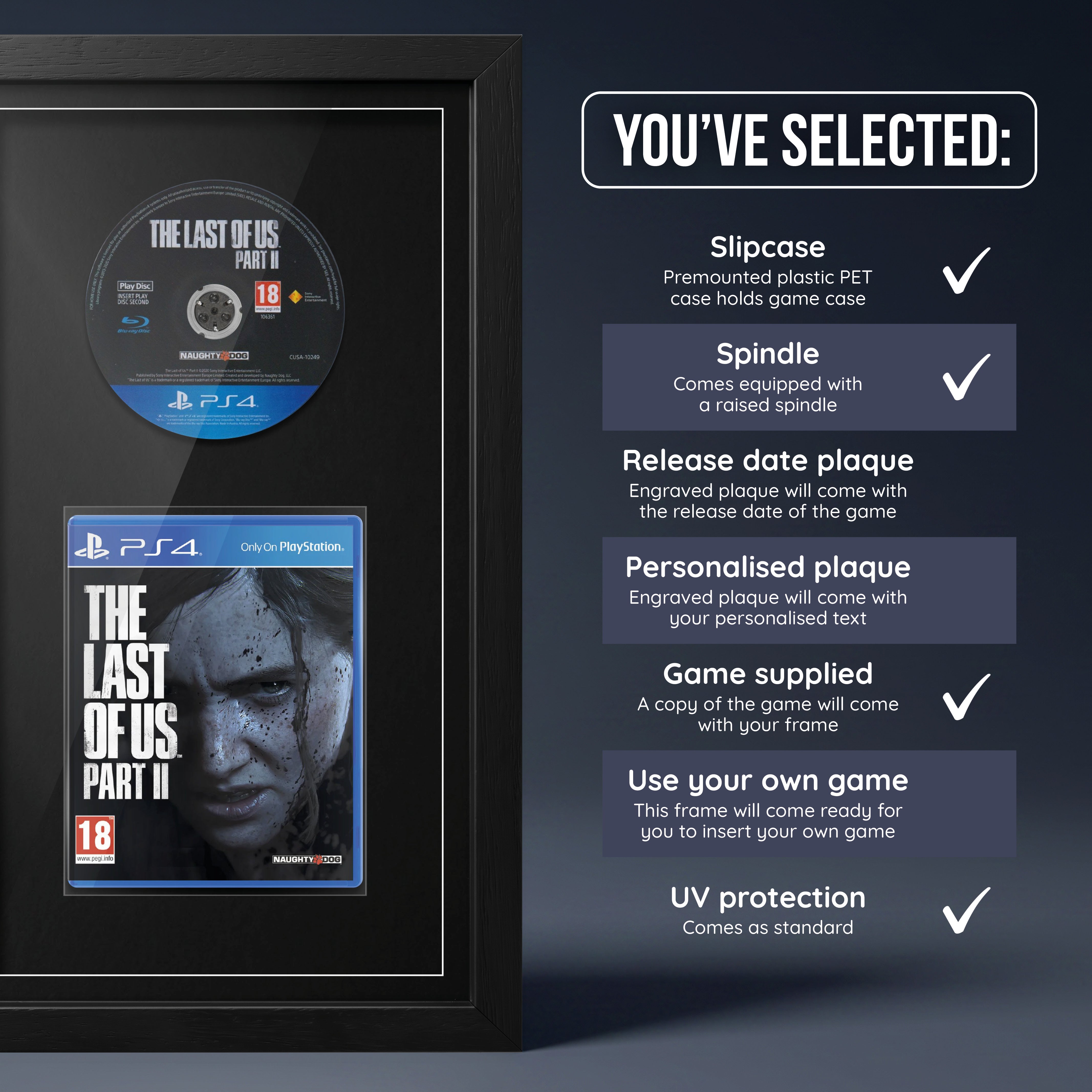 The Last of Us : Part II (PS4) Jeu encadré de la gamme Exhibition Range