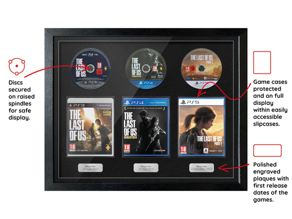 The Last of Us Trilogy (PS3/PS4/PS5) Exhibition Range Framed Games - Frame-A-Game