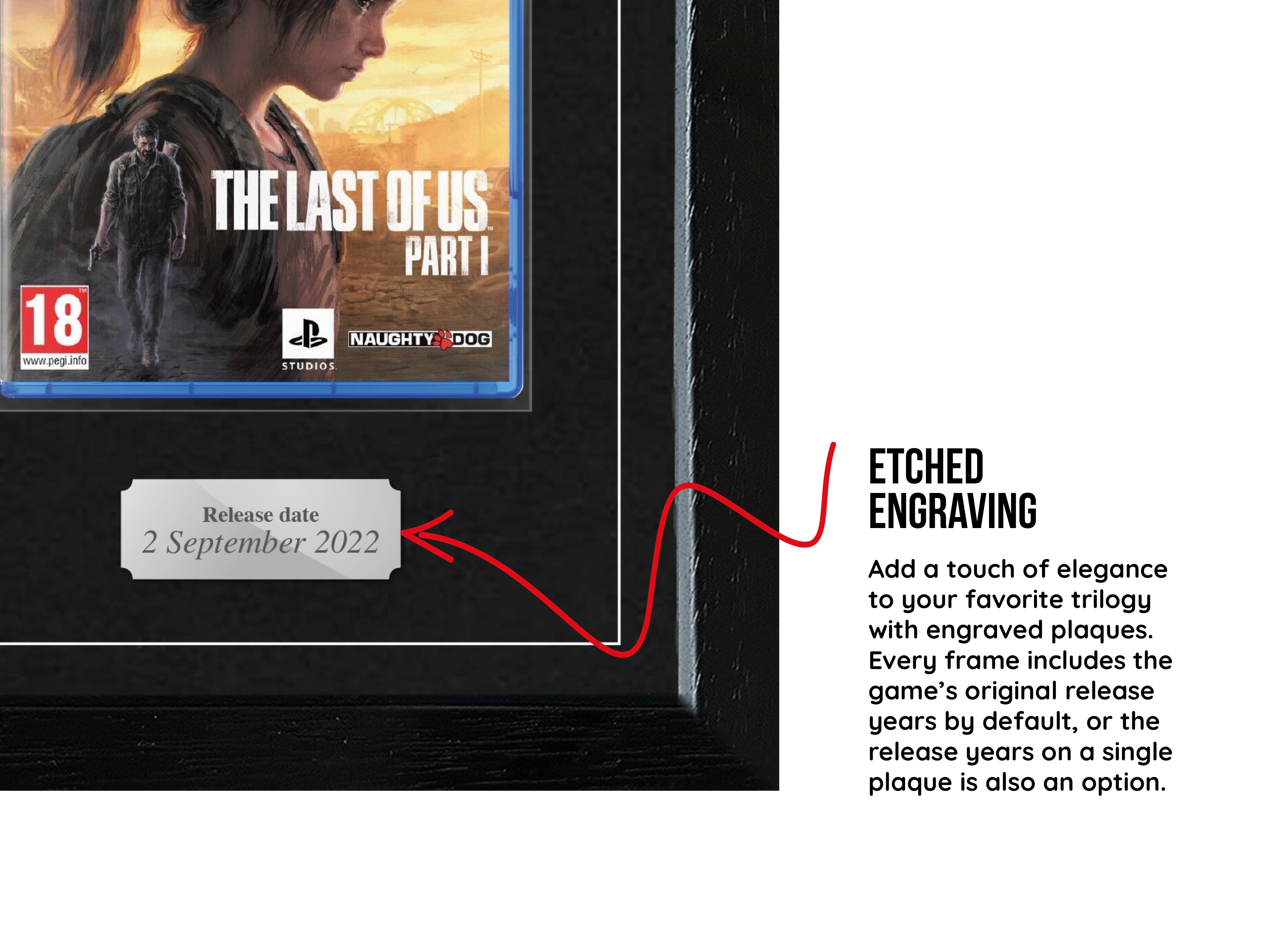 The Last of Us Trilogy (PS3/PS4/PS5) Exhibition Range Framed Games - Frame-A-Game