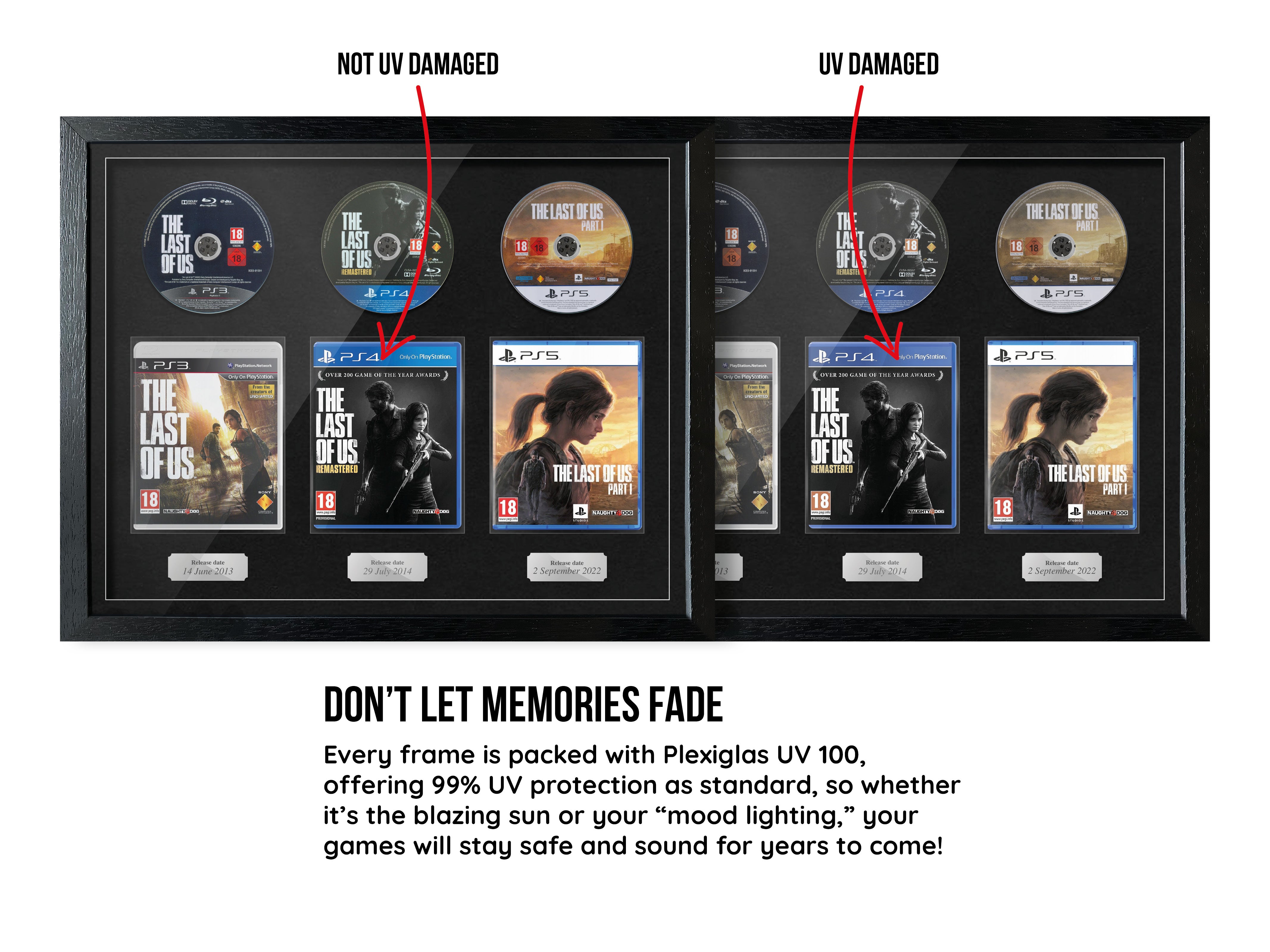 The Last of Us Trilogy (PS3/PS4/PS5) Exhibition Range Framed Games - Frame-A-Game