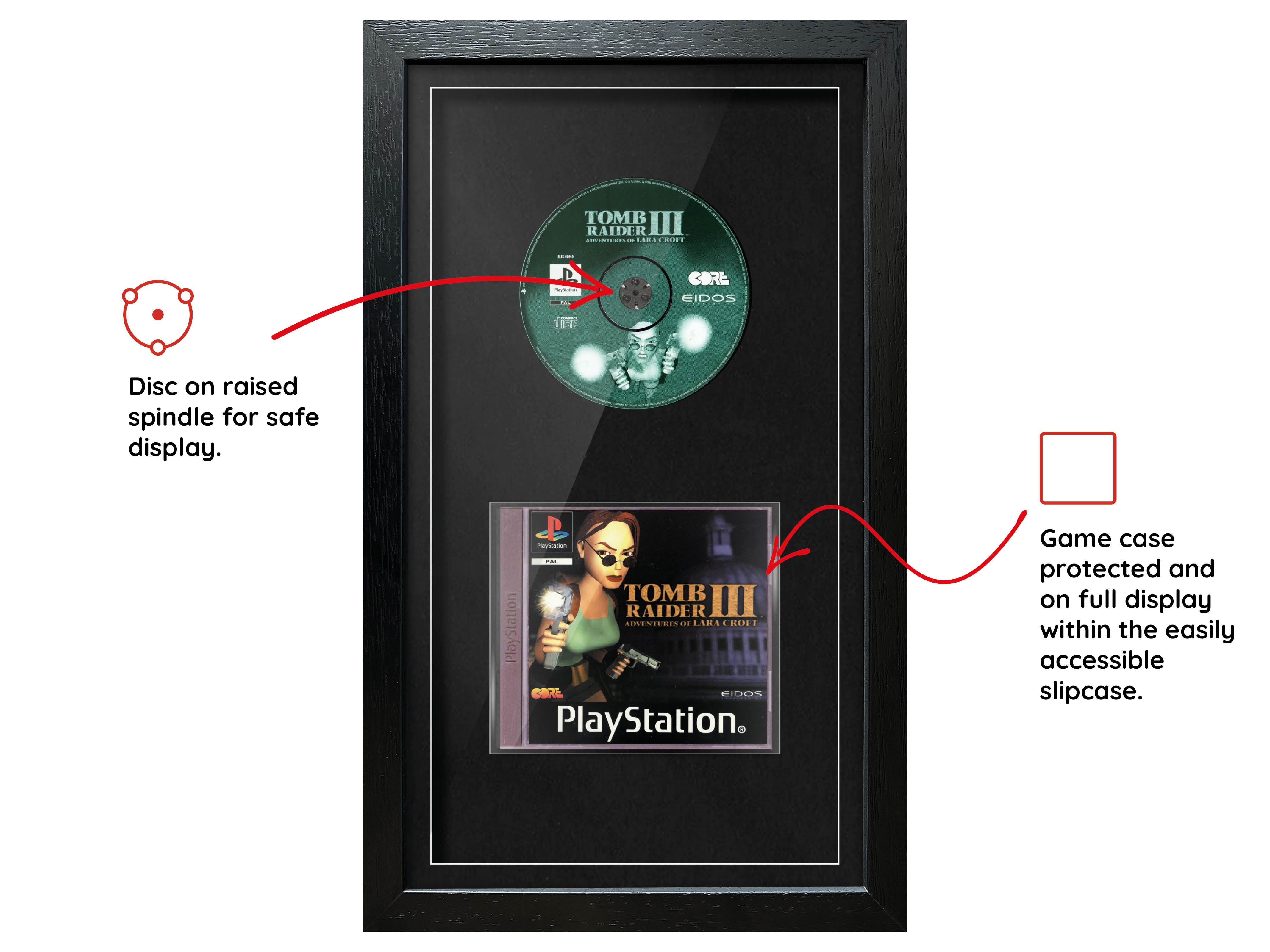 Tomb Raider III: Adventures of Lara Croft (PS1) Exhibition Range Framed Game - Frame-A-Game
