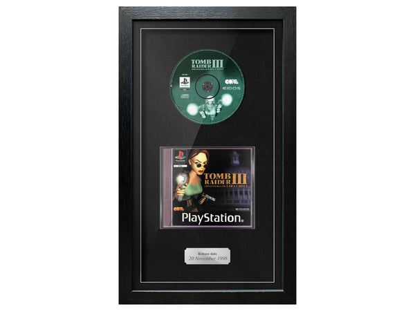 Tomb Raider III: Adventures of Lara Croft (PS1) Exhibition Range Framed Game - Frame-A-Game
