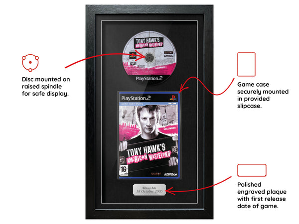 Tony Hawk's American Wasteland (PS2) Exhibition Range Framed Game - Frame-A-Game