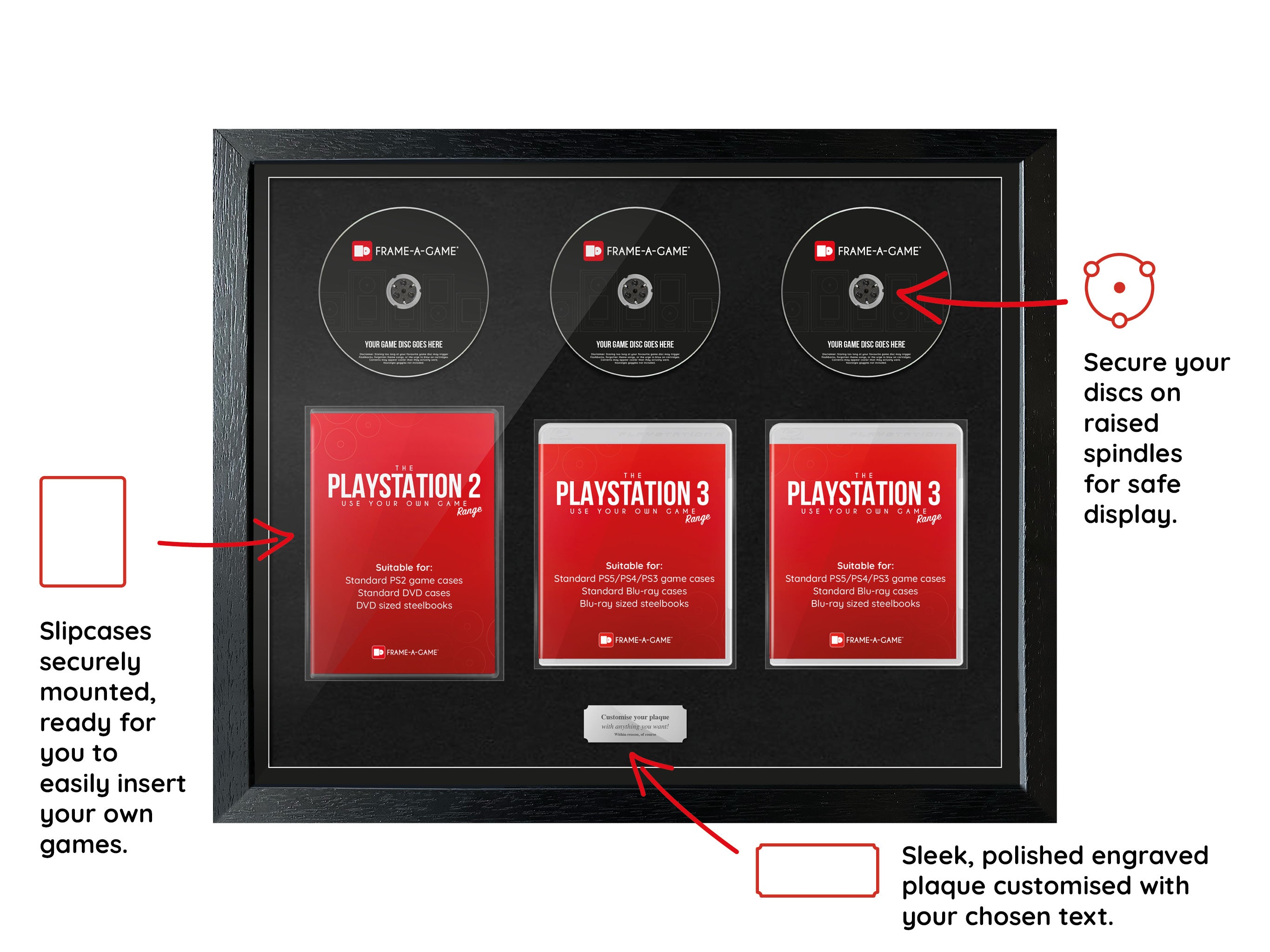 Use Your Own Games Trilogy (PlayStation) Exhibition Range Frame - Frame-A-Game