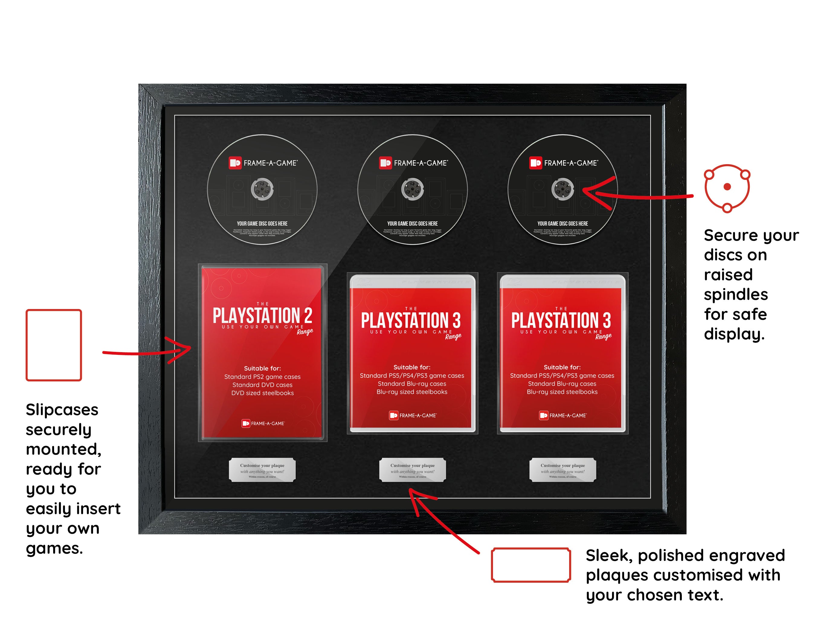 Use Your Own Games Trilogy (PlayStation) Exhibition Range Frame - Frame-A-Game