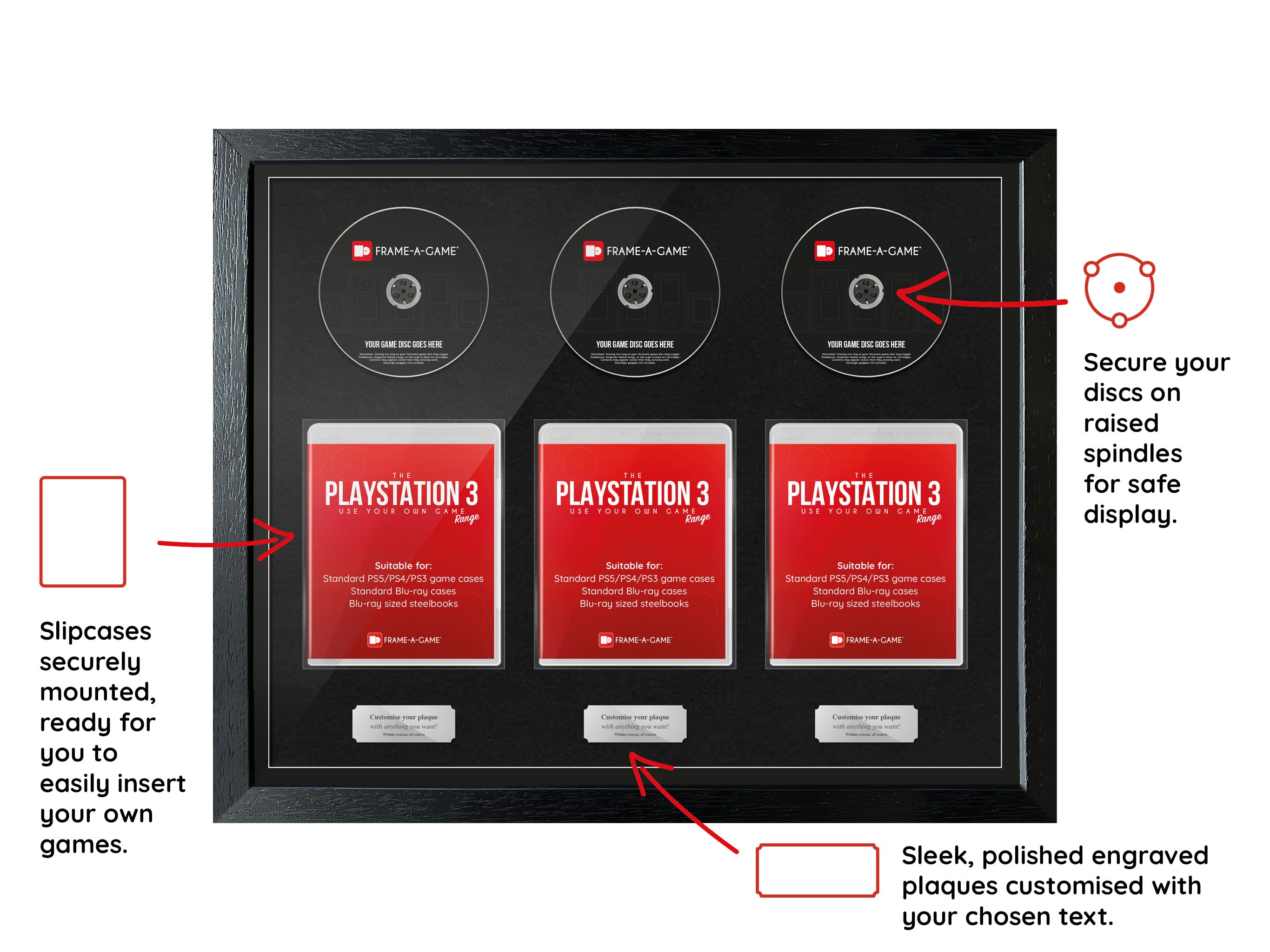 Use Your Own Games Trilogy (PlayStation) Exhibition Range Frame - Frame-A-Game