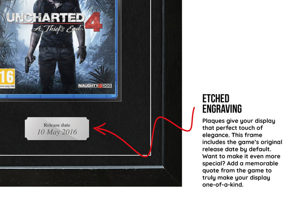 Uncharted 4: A Thief's End (PS4) Exhibition Range Framed Game - Frame-A-Game