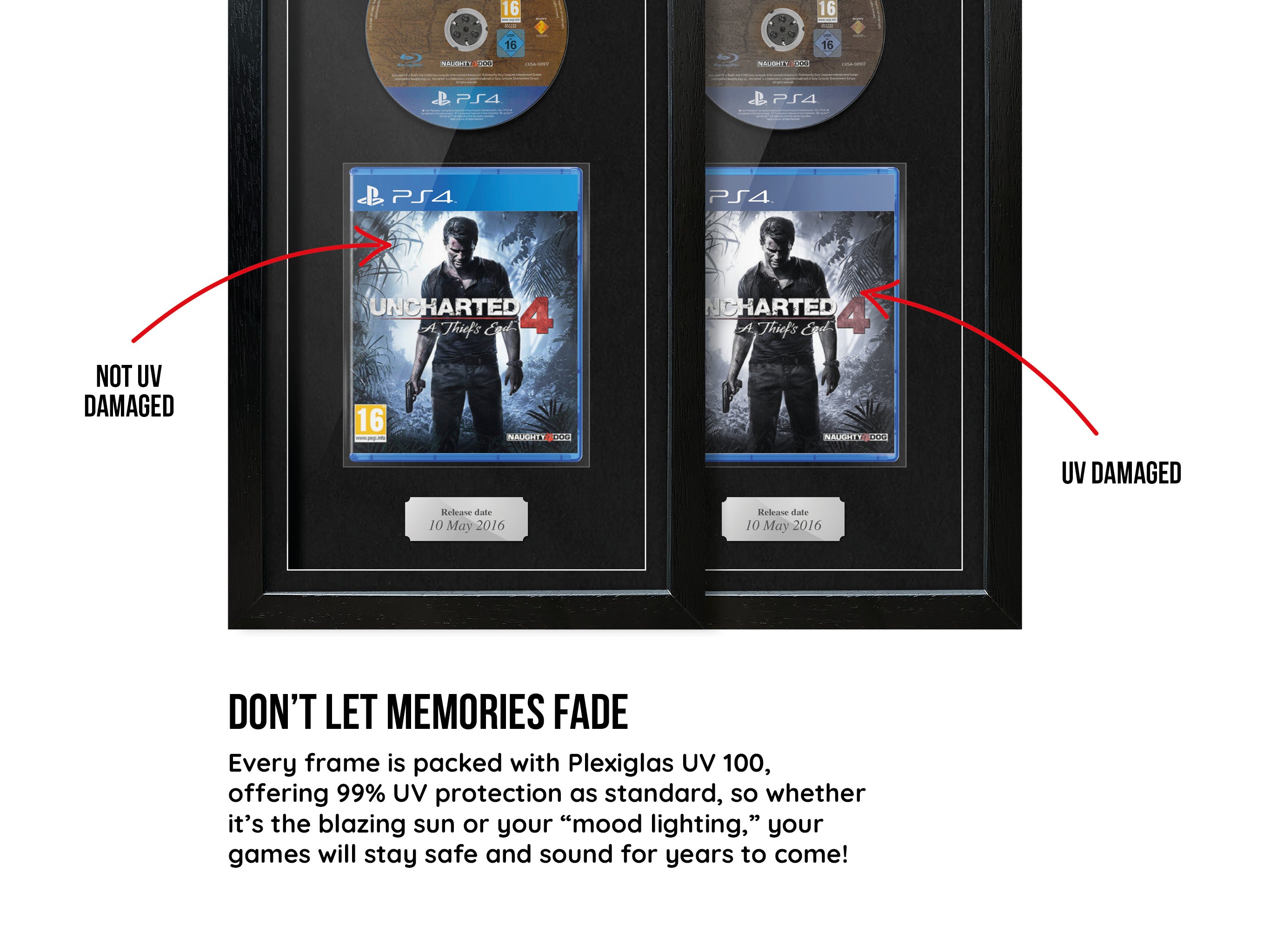 Uncharted 4: A Thief's End (PS4) Exhibition Range Framed Game - Frame-A-Game