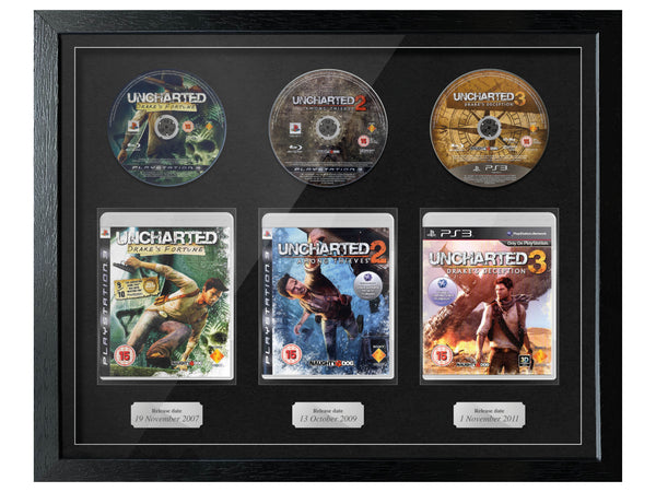 The Uncharted Trilogy (PS3) Exhibition Range Framed Games - Frame-A-Game