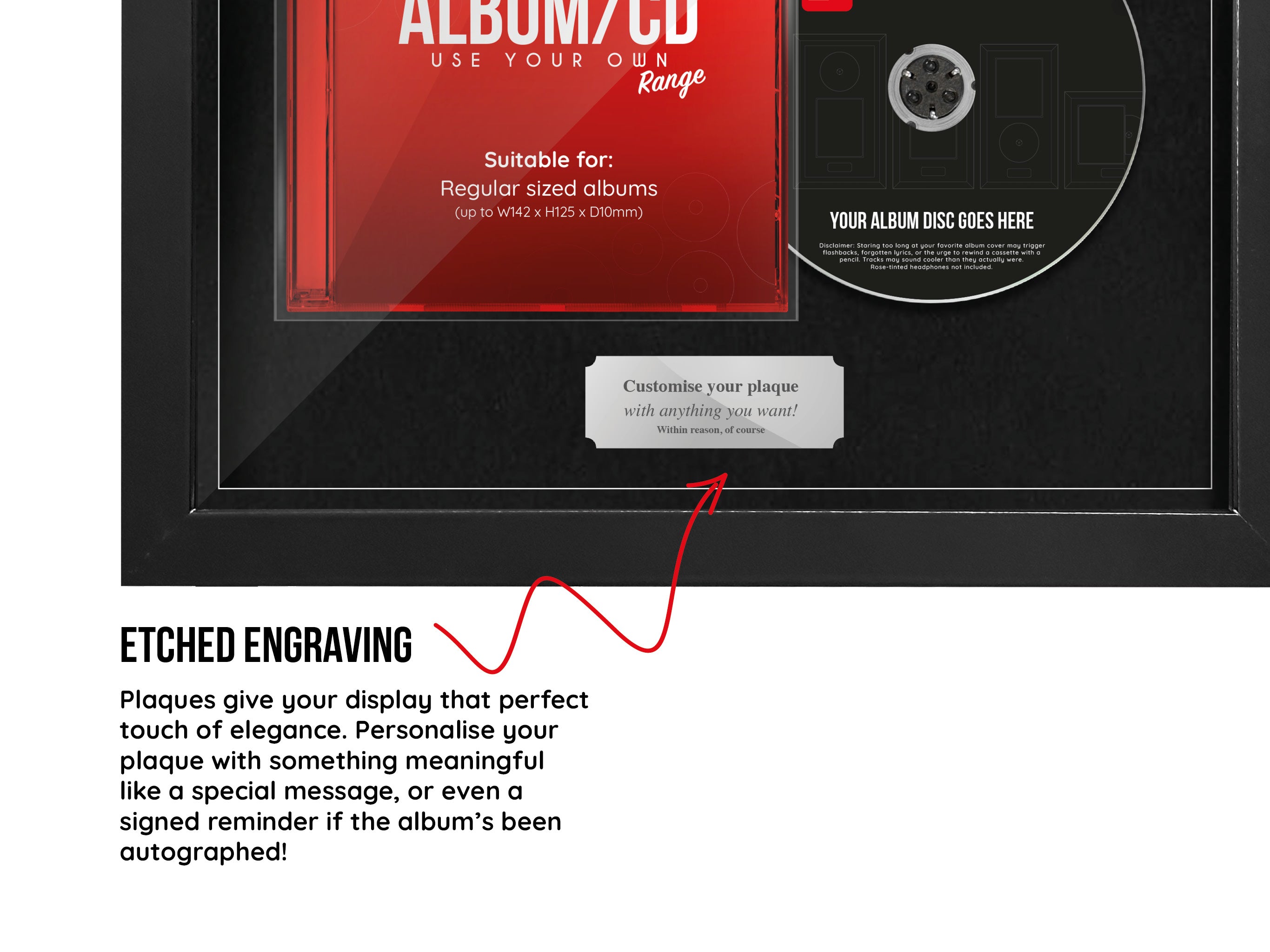 Use Your Own Album (CD) Display Case Range Frame - Frame-A-Game