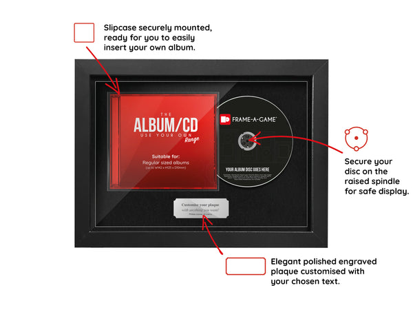 Use Your Own Album (CD) Display Case Range Frame - Frame-A-Game