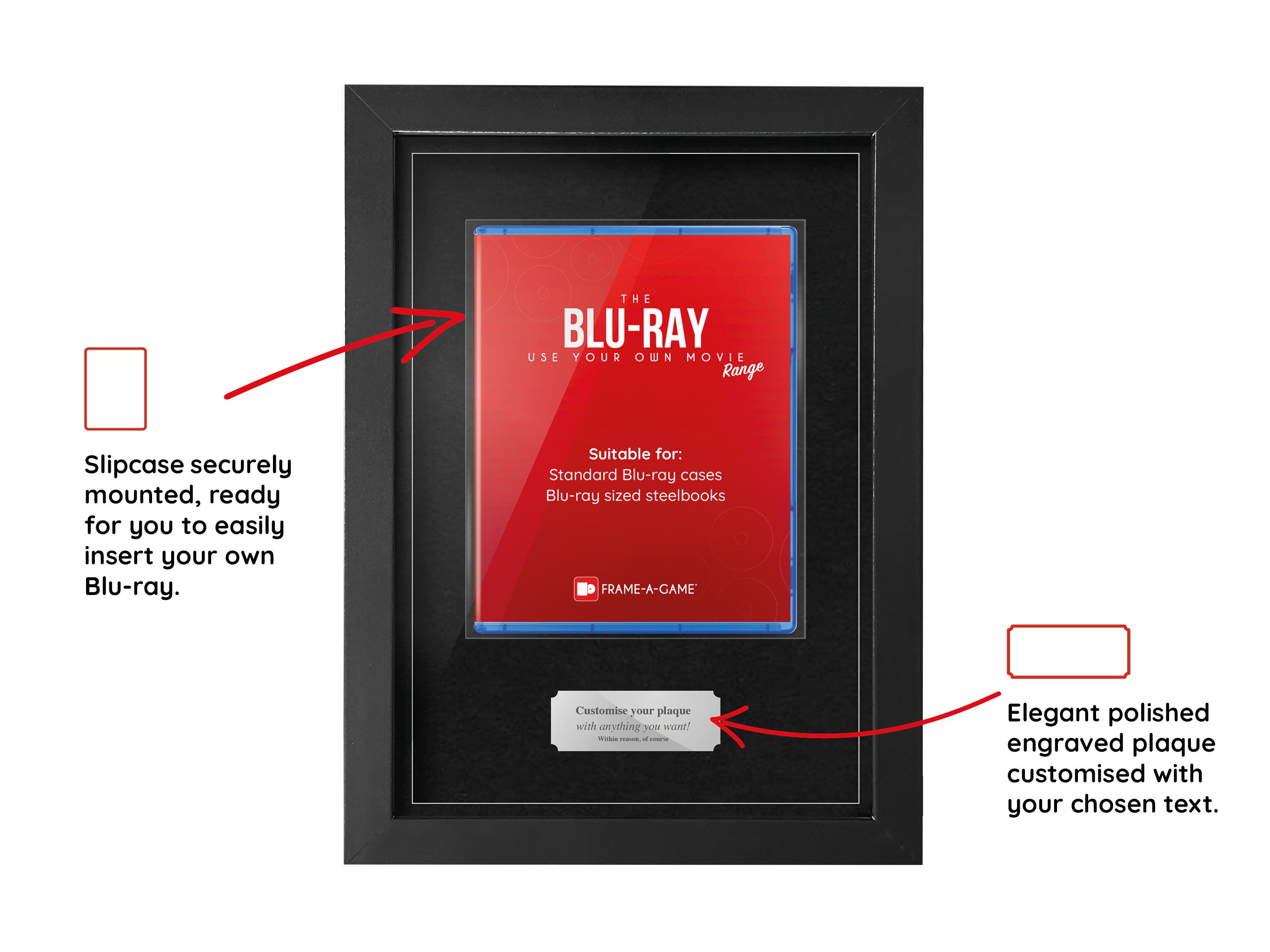 Use Your Own Movie (Blu-ray) Display Case Range Frame - Frame-A-Game