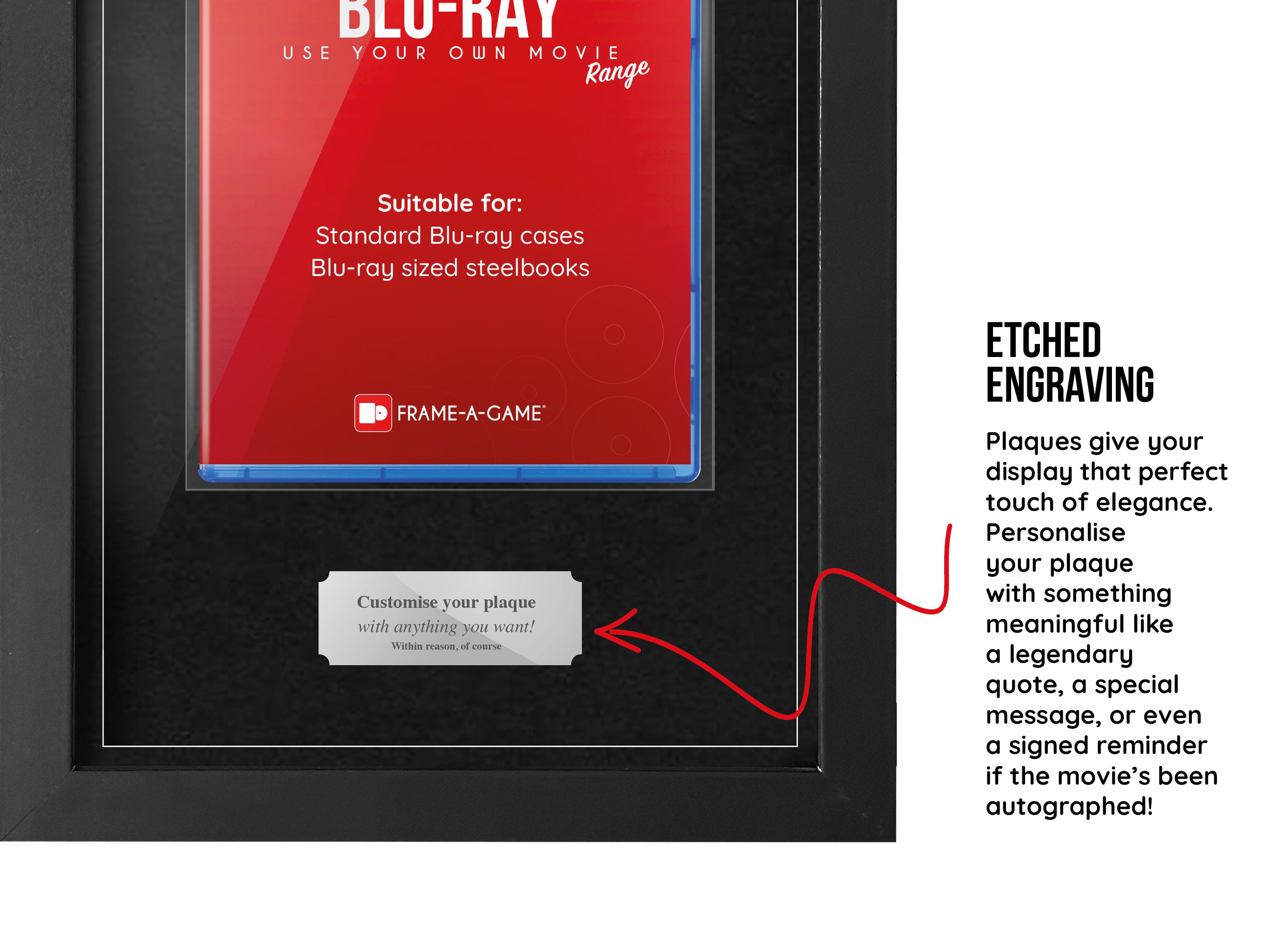 Use Your Own Movie (Blu-ray) Display Case Range Frame - Frame-A-Game
