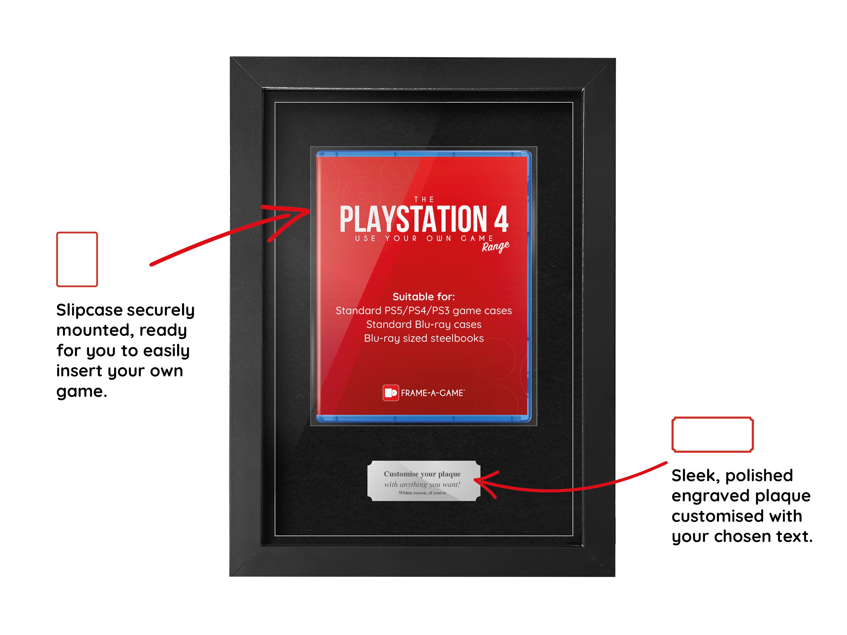 Use Your Own Game (PS4) Display Case Range Frame - Frame-A-Game