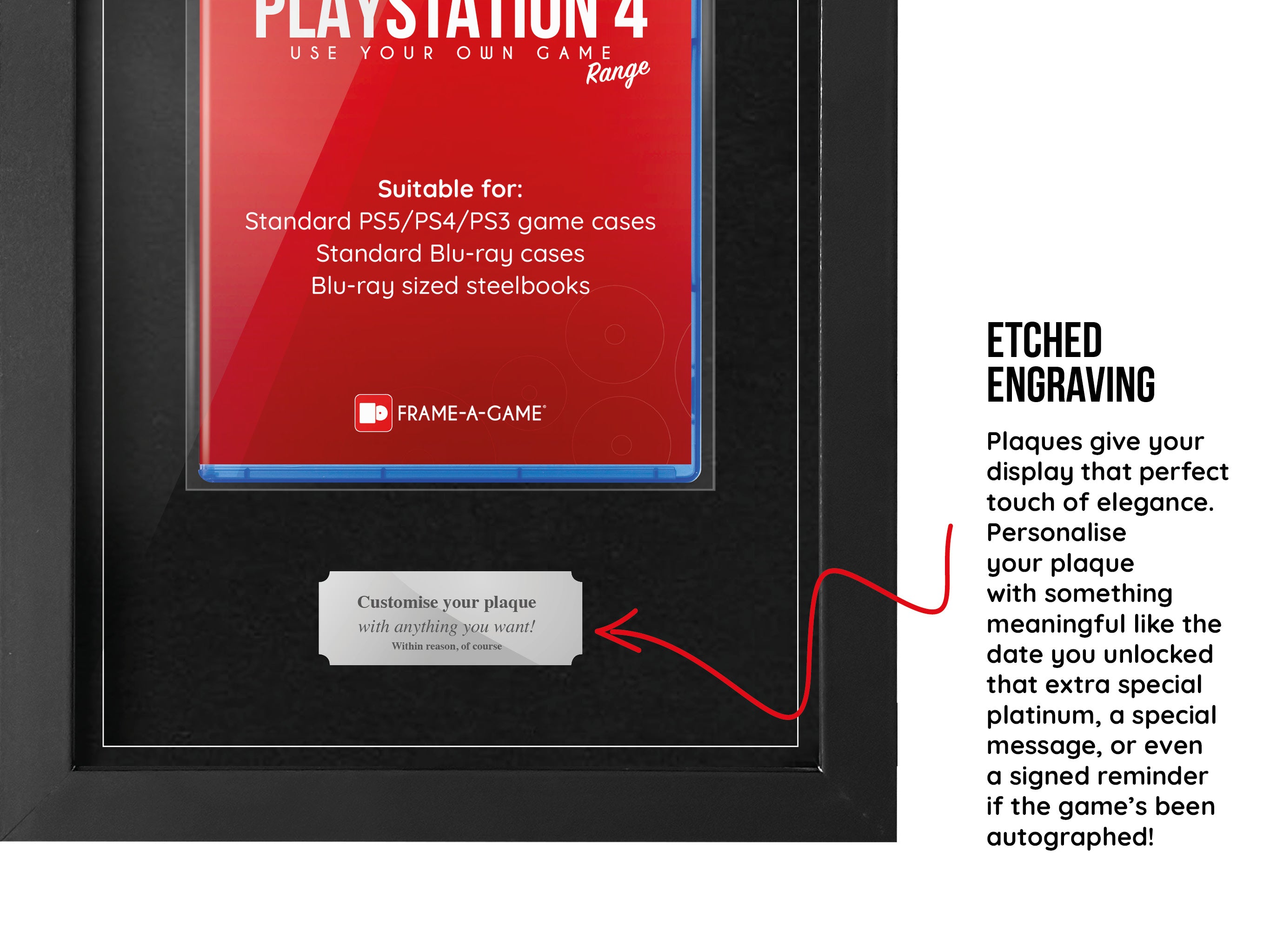 Use Your Own Game (PS4) Display Case Range Frame - Frame-A-Game