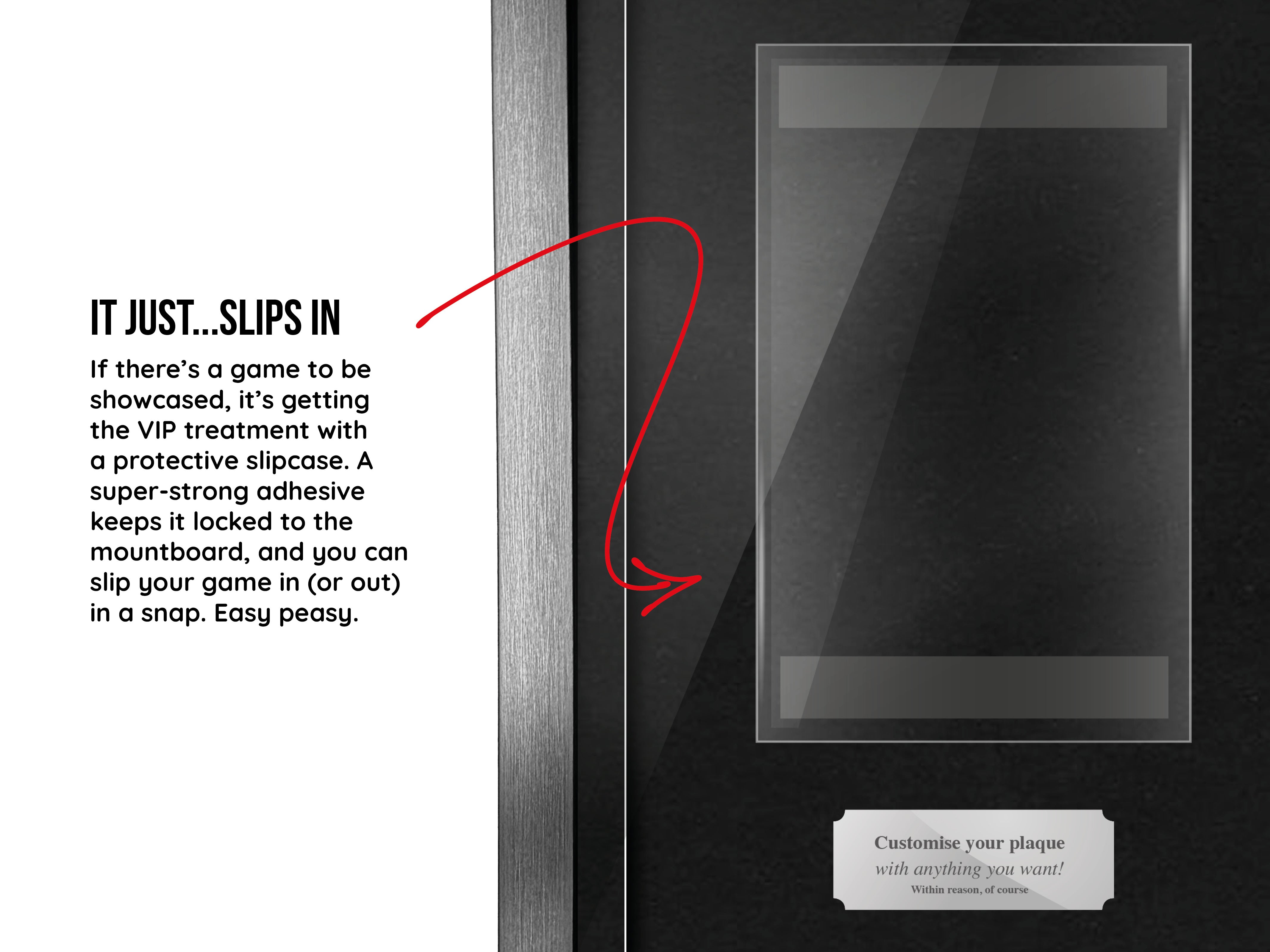 Utilisez votre propre jeu (Switch) Vitrine de présentation Cadre